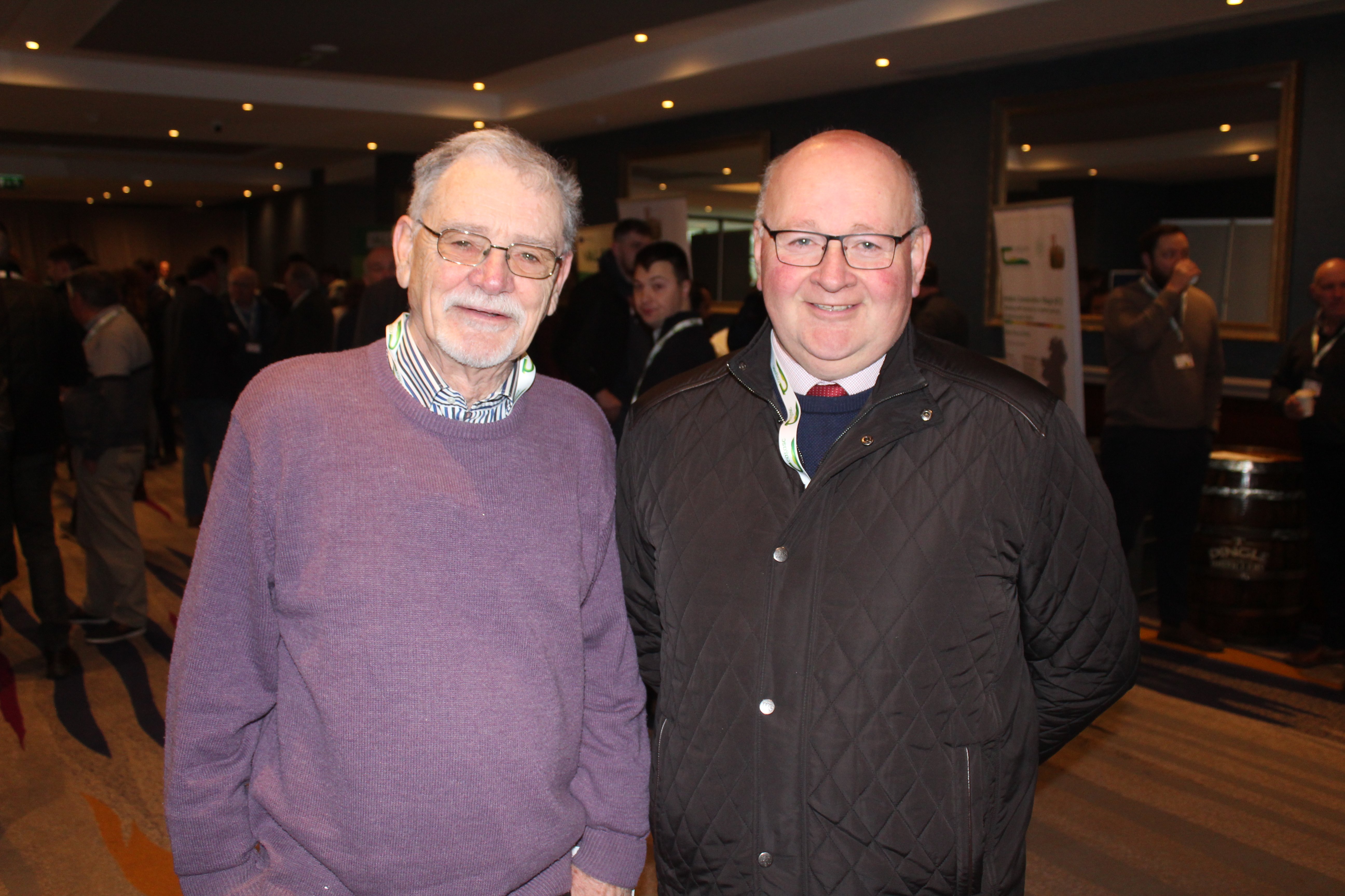 Attending the 2024 Teagasc National Tillage Conference (l-r): Paul O'Doherty, PCI Associates and James Byrne, Bayer Crop Protection