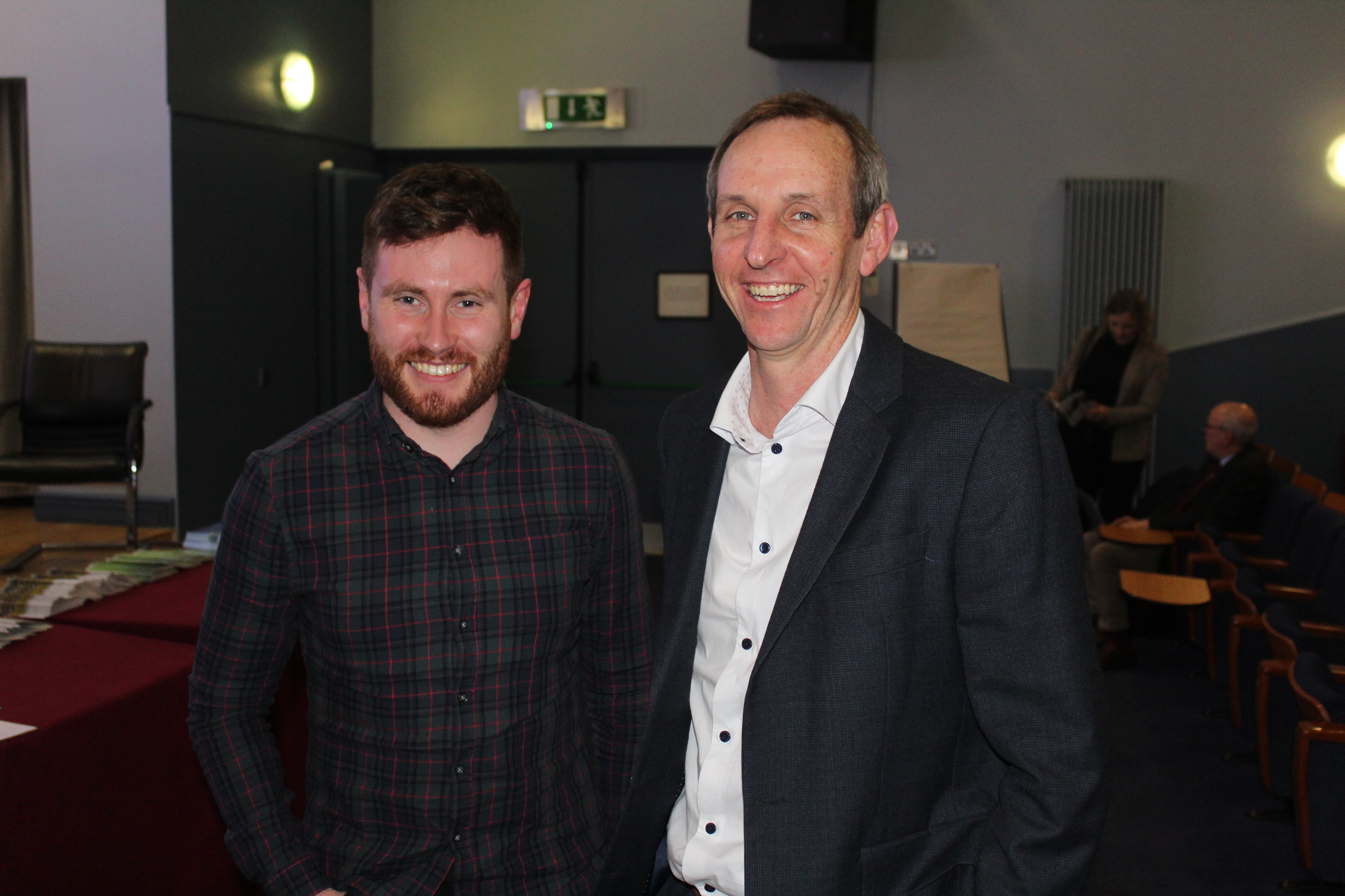Attending the recent Fertilizer Association of Ireland spring seminar (l-r): DAFM's Colin Murtagh, and Brandon Bioscience's Brett Wesley