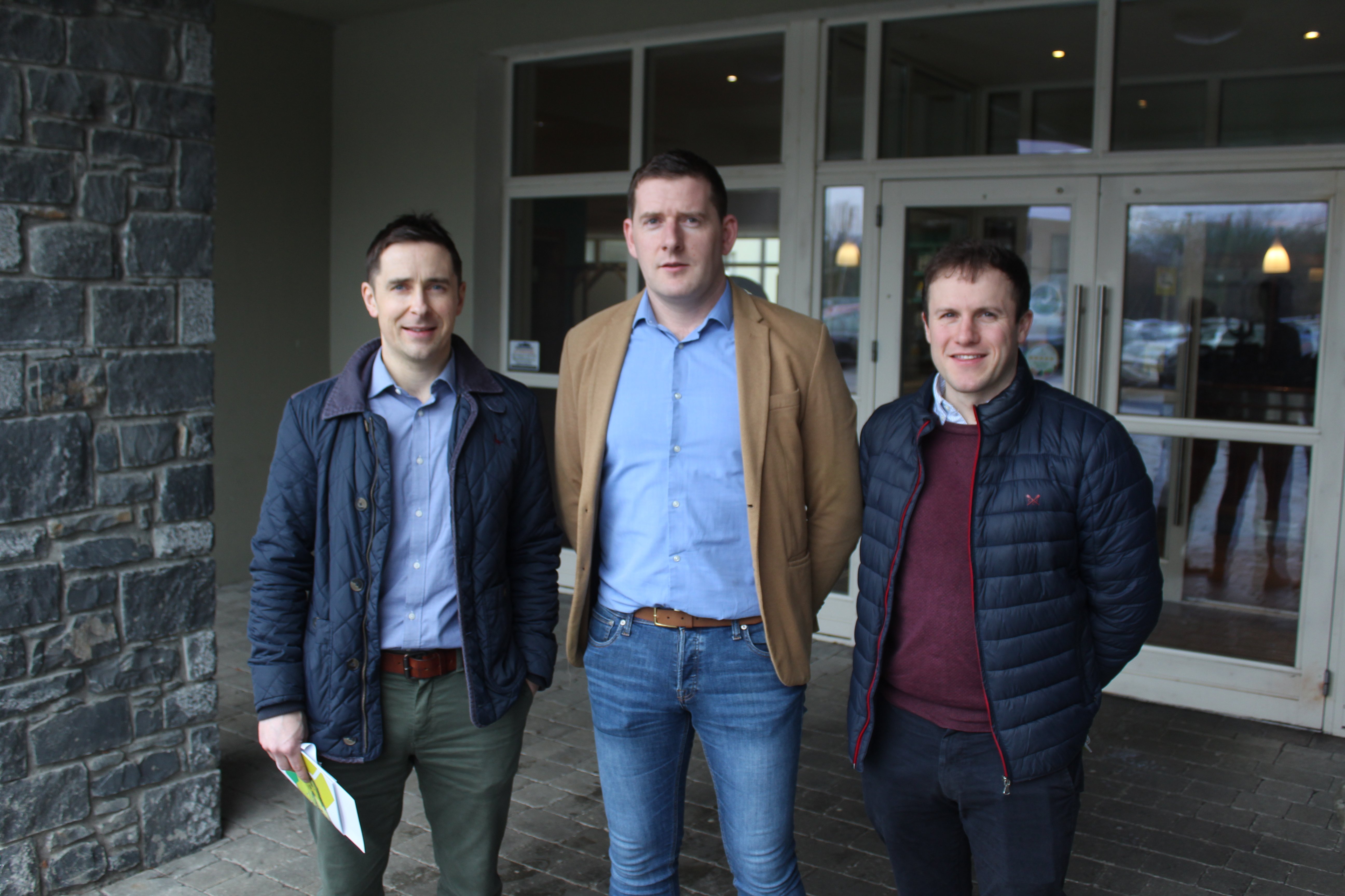 (L-r): Germinal's Diarmuid Murphy; Gouldings' Kieran Holden, and Gouldings'Henry Neill,