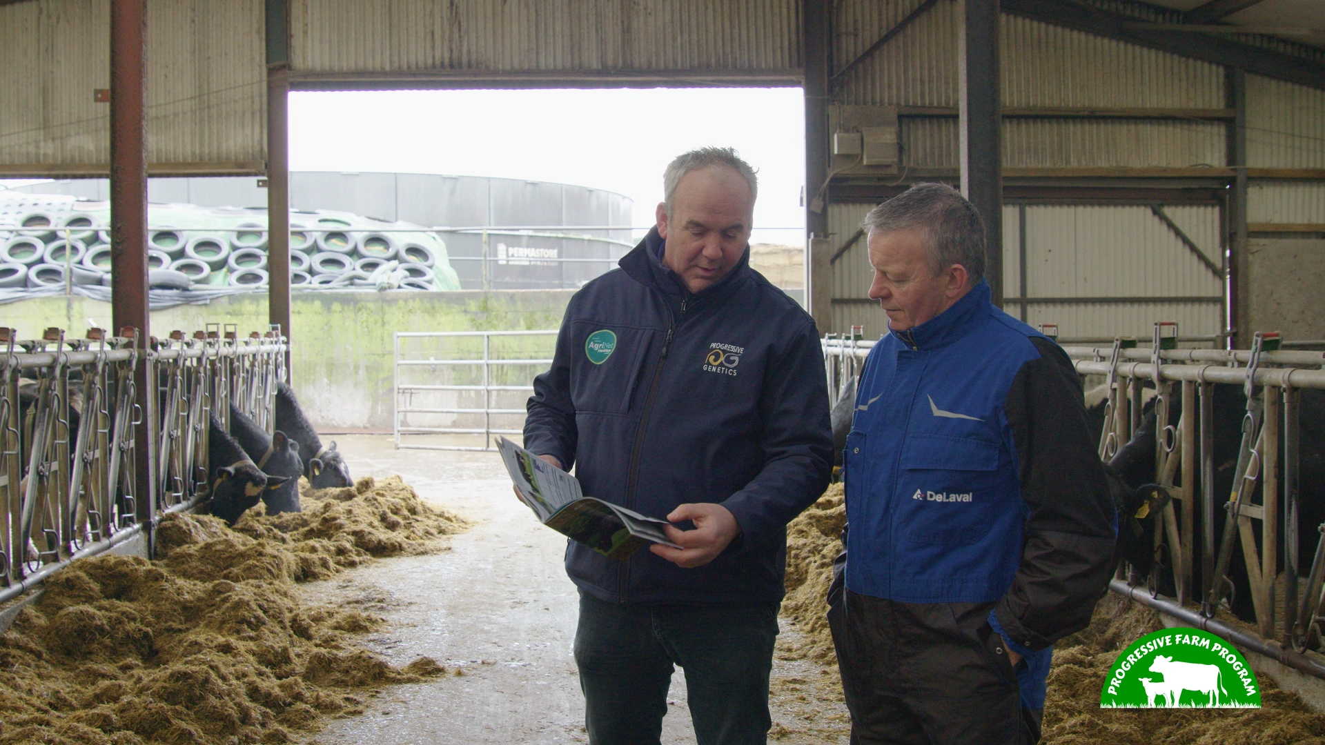 Larry Hannon with his breeding advisor Trevor Hanly from Progressive Genetics