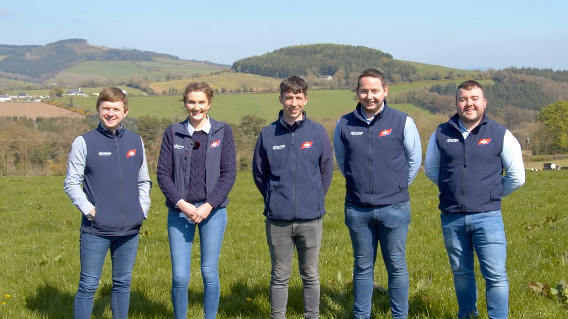 The ABP Food Group's Advantage Beef Programme farm liaison team. (L-r): Stephen Connolly; Amie Coonan; Sean Maher; Oisin Lynch and Gavin Healy