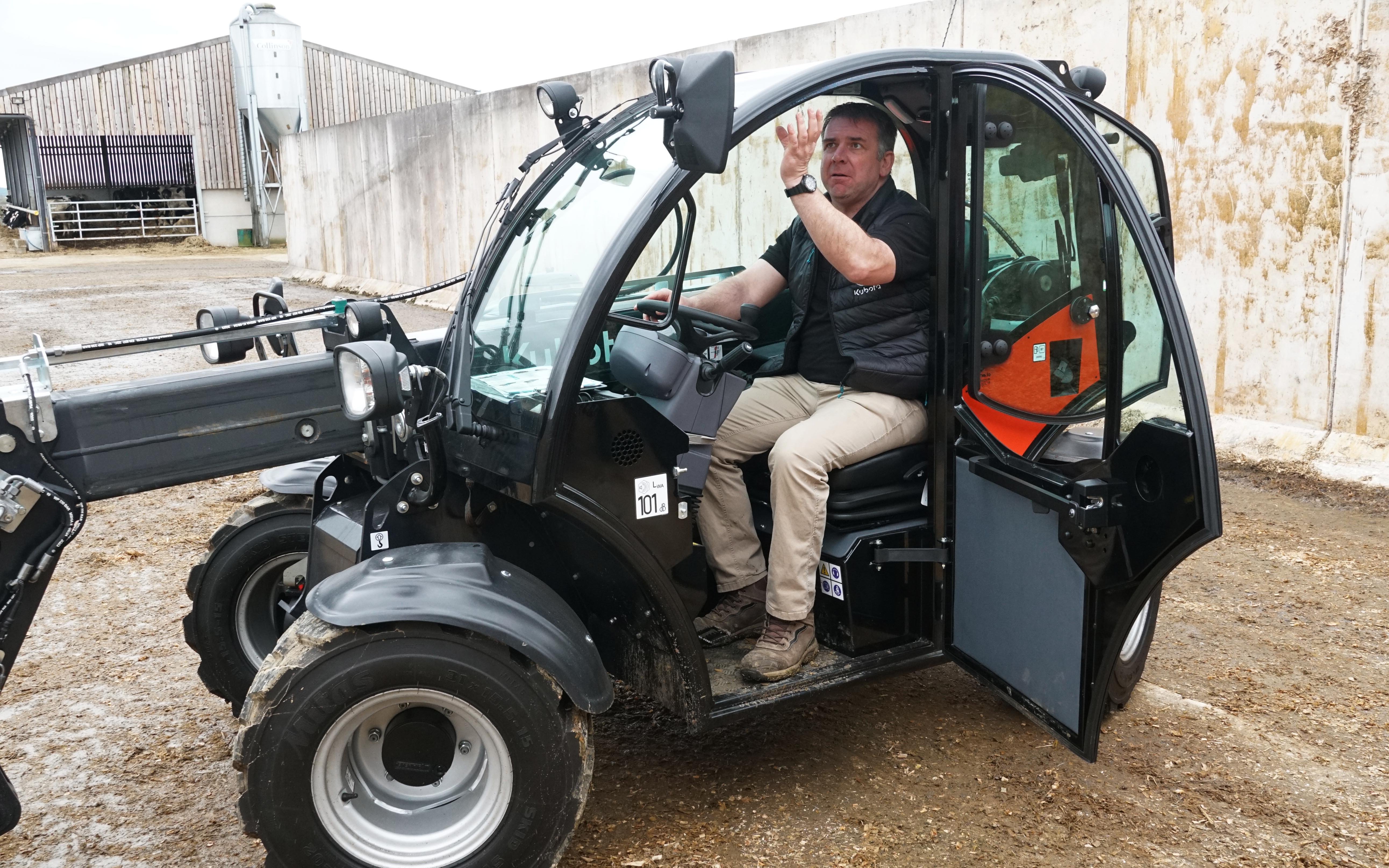 The cab easily accommodates Gordon Smith's 6ft frame