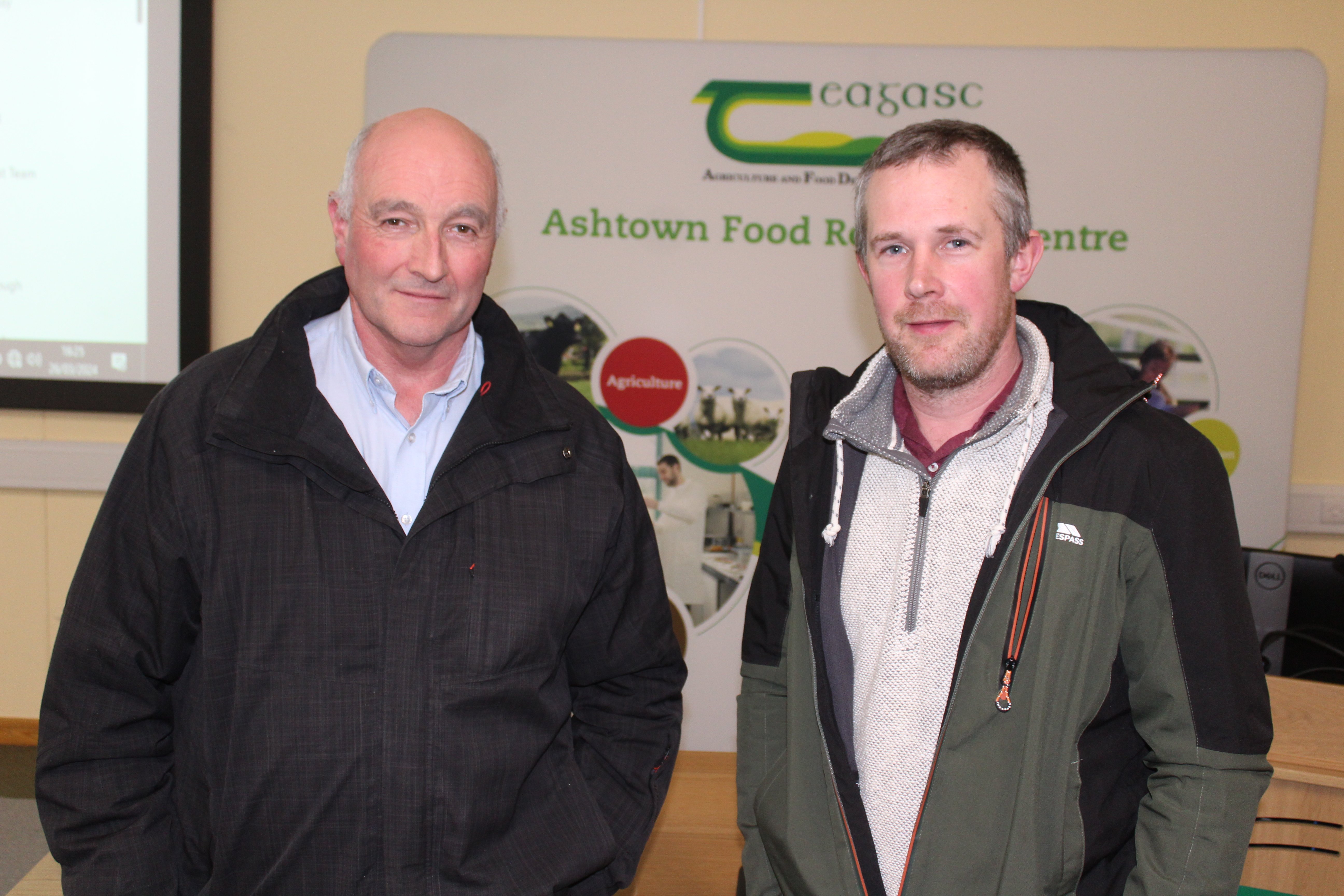Attending the blight workshop (l-r): CAFRE's Robin Bolton and Leigh McClean