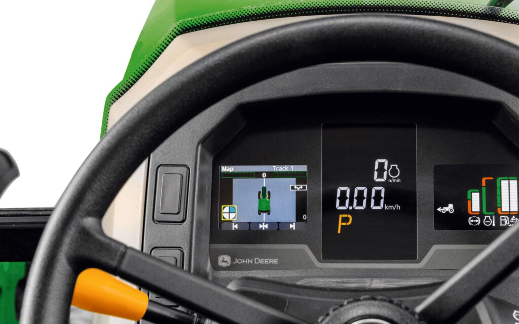 Tractor guidance is built into the dashboard on the 5M series
