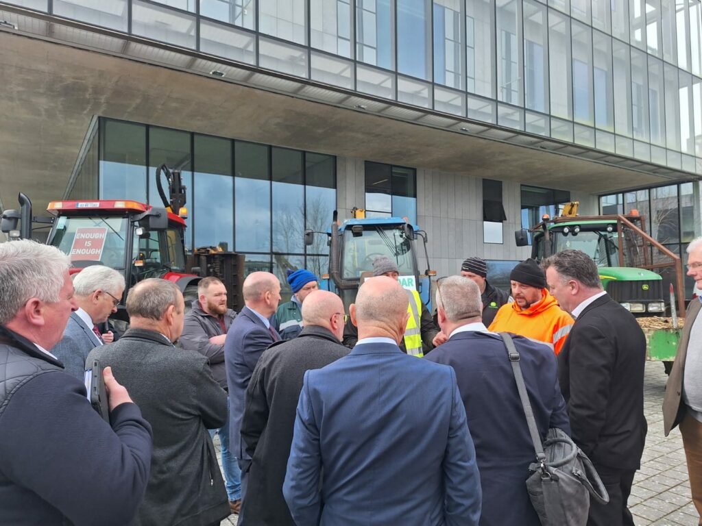 Protests outside of Wexford County Council Source: IFA