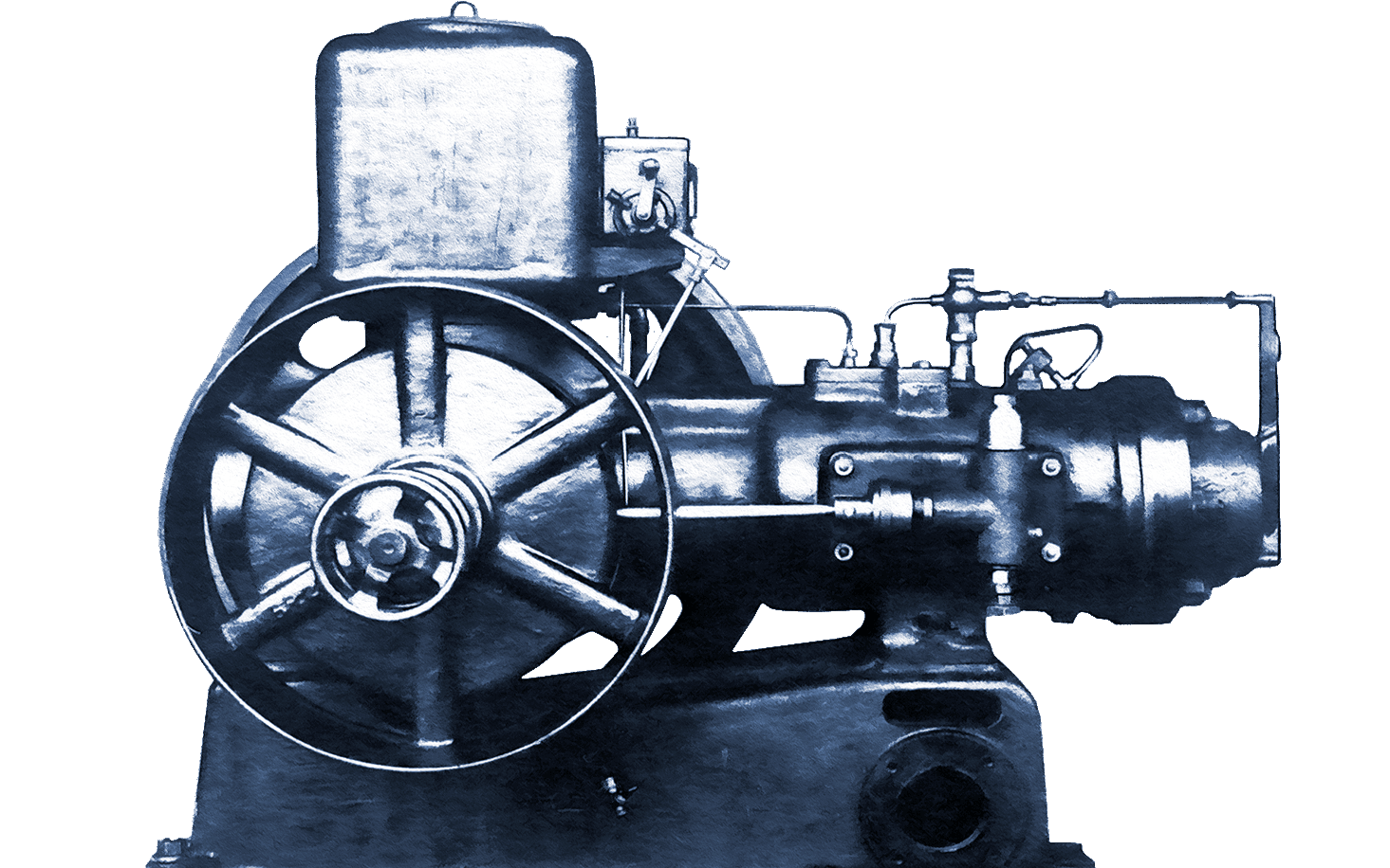 The first hot bulb engine produced by Gionanni Landini