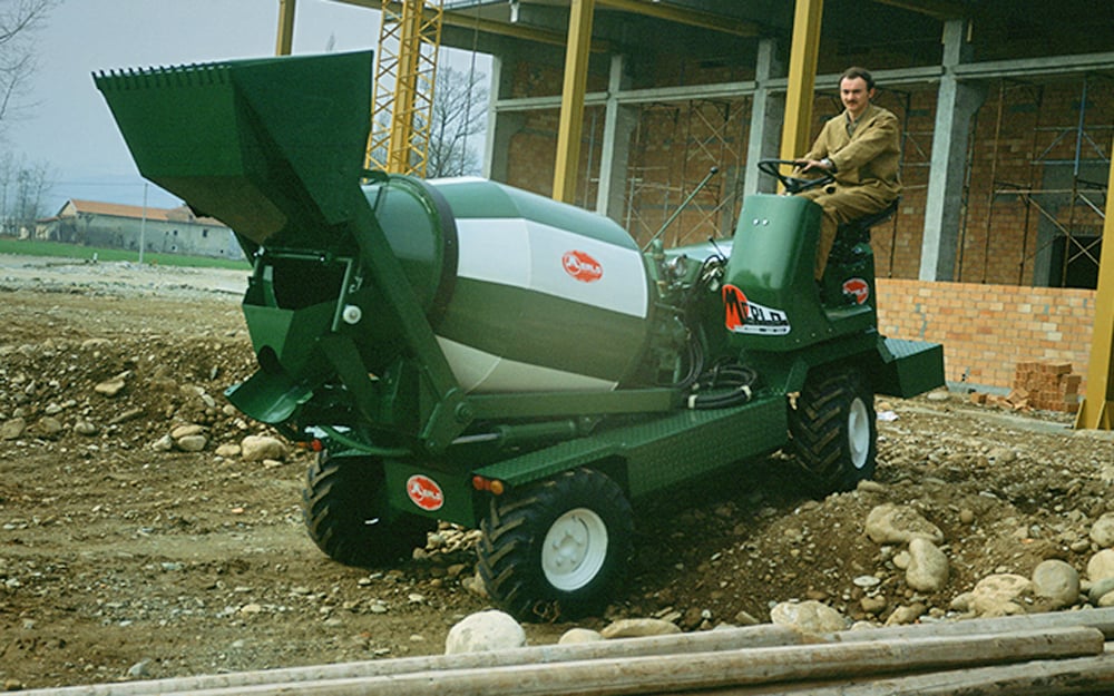 Off-road concrete mixers were one of the groups first products