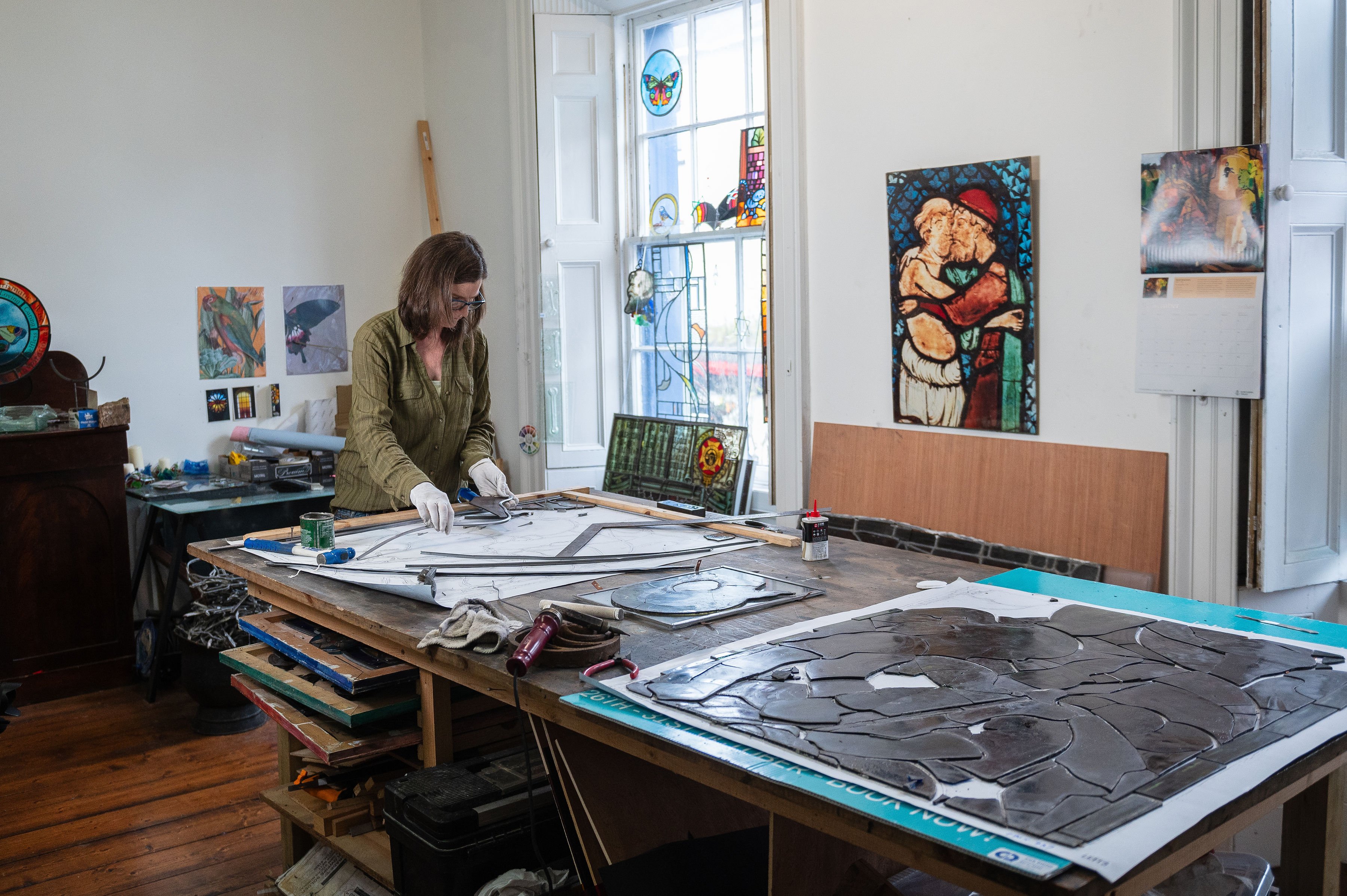 Colette Langan during the restoration process. Image source: Colin Shanahan - DigiCol Photography.
