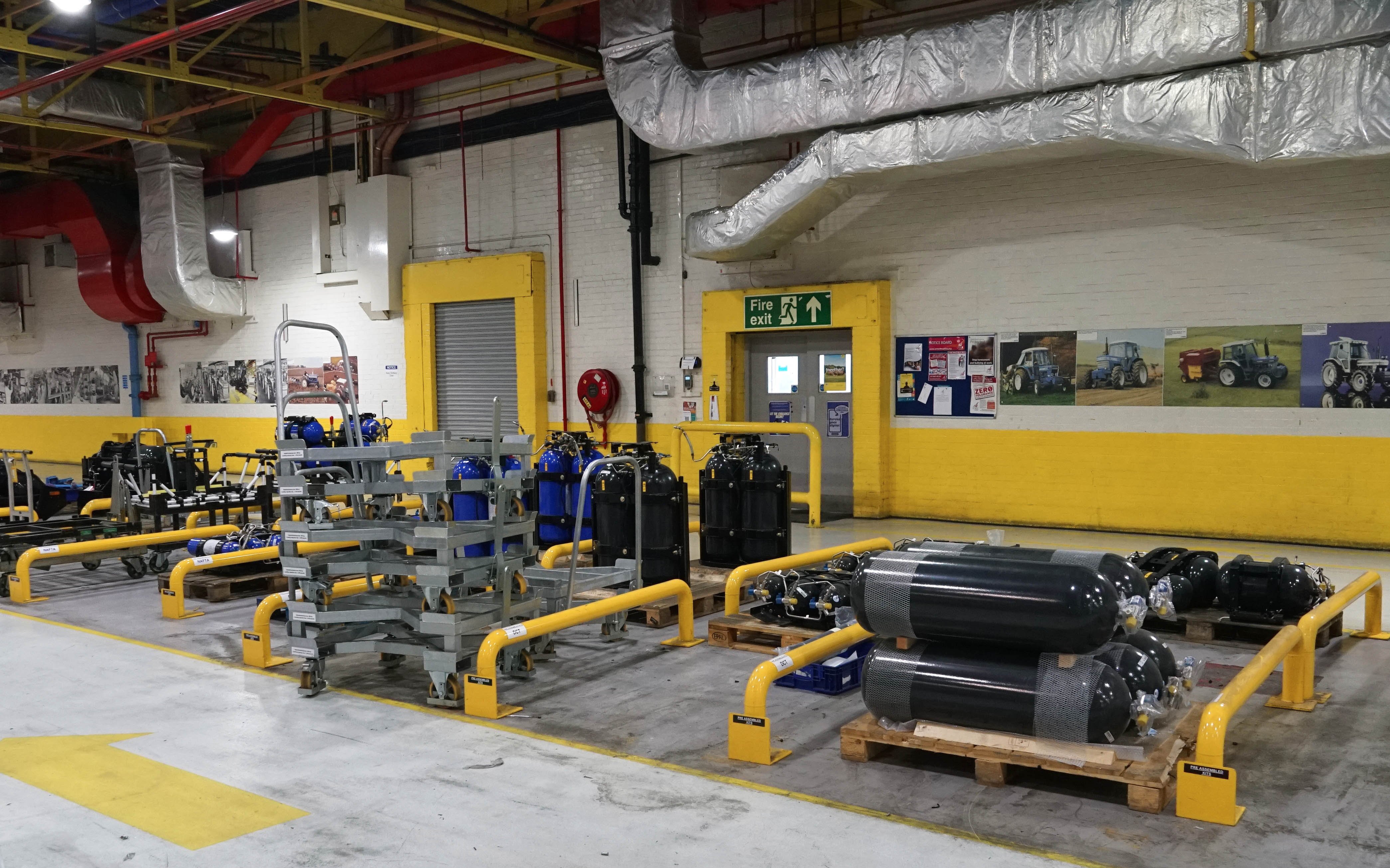 The CNG assembly area is kept separate from the main line with restricted access