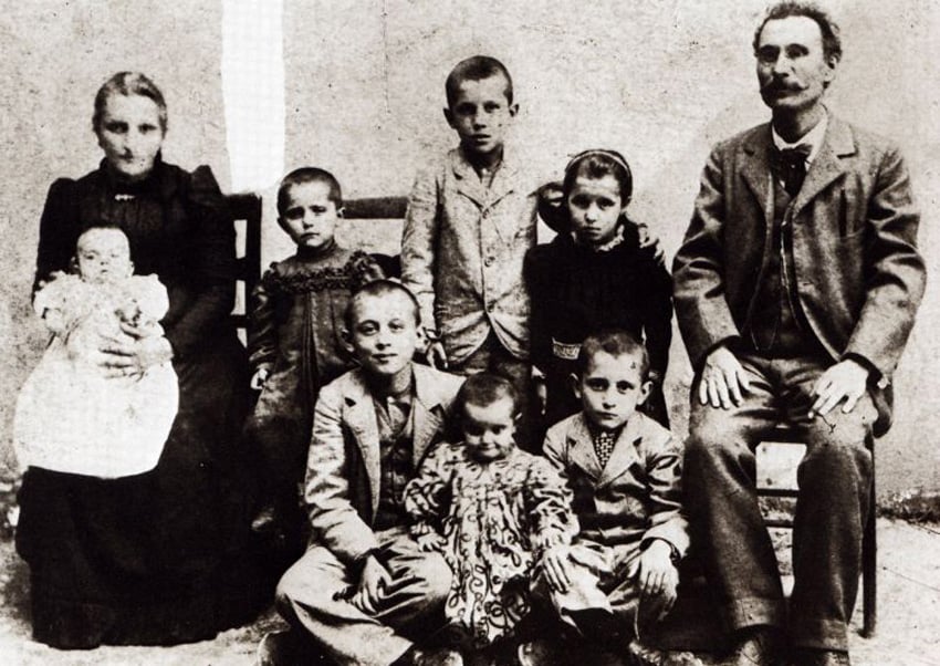 Giovanni Landini with his family