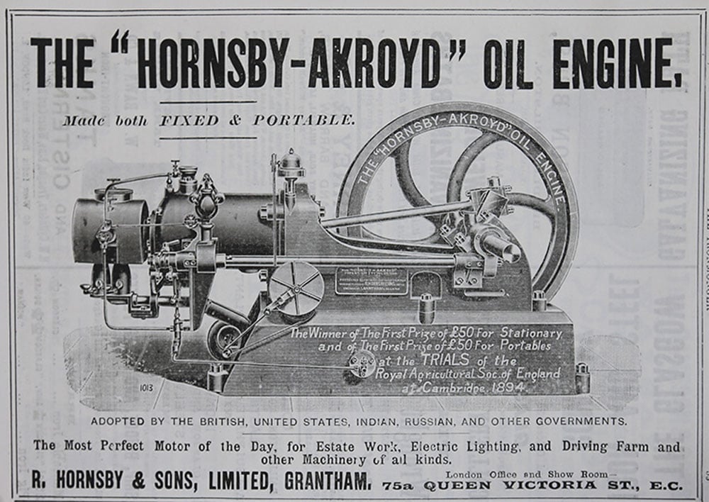 The cumbersome but reliable hot bulb engine was used widely throughout the world, often for power generation