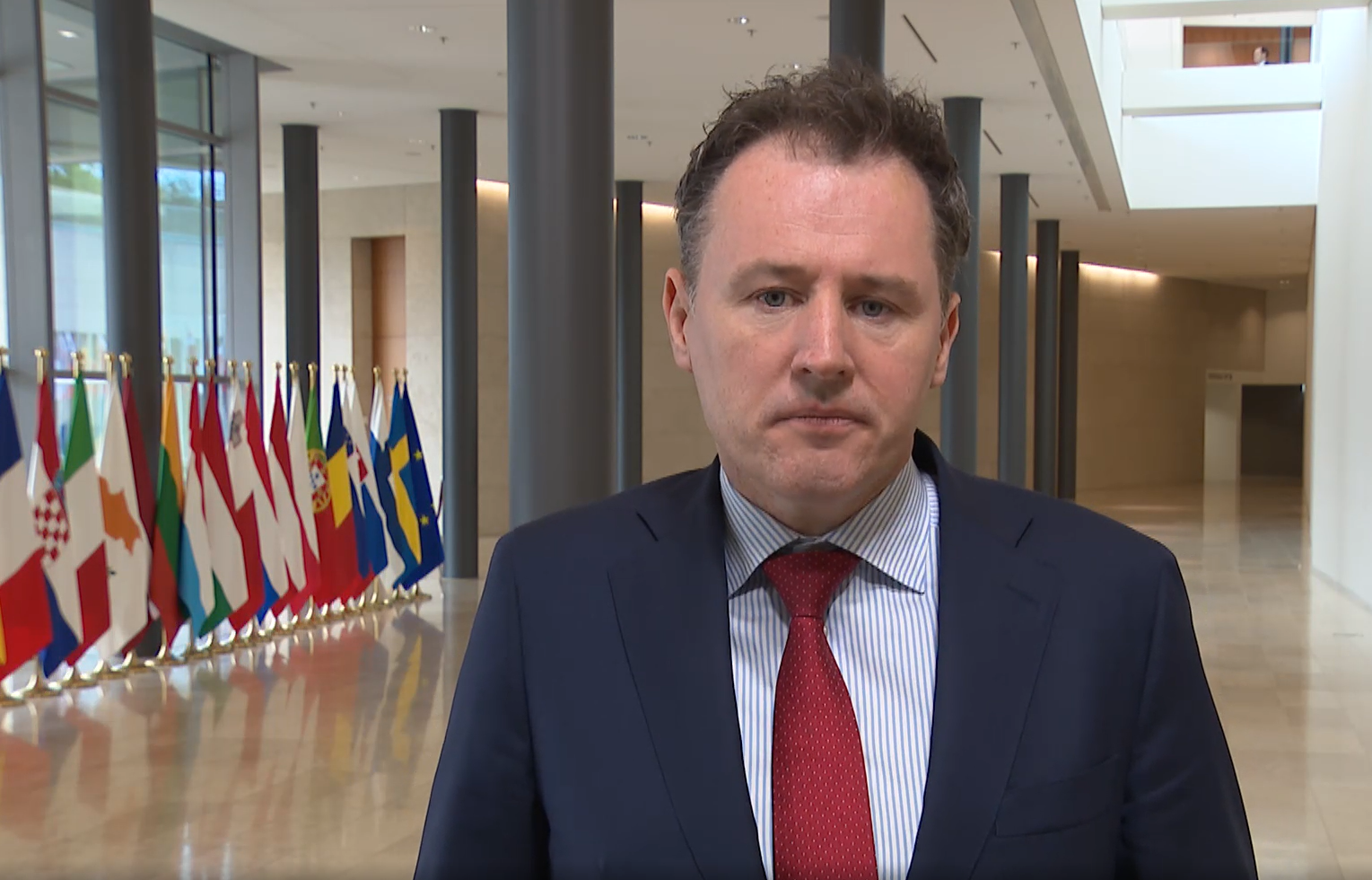 Minister for Agriculture, Food and the Marine, Charlie McConalogue at the Agriculture and Fisheries Council in Luxembourg. Source: European Council/Council of the EU