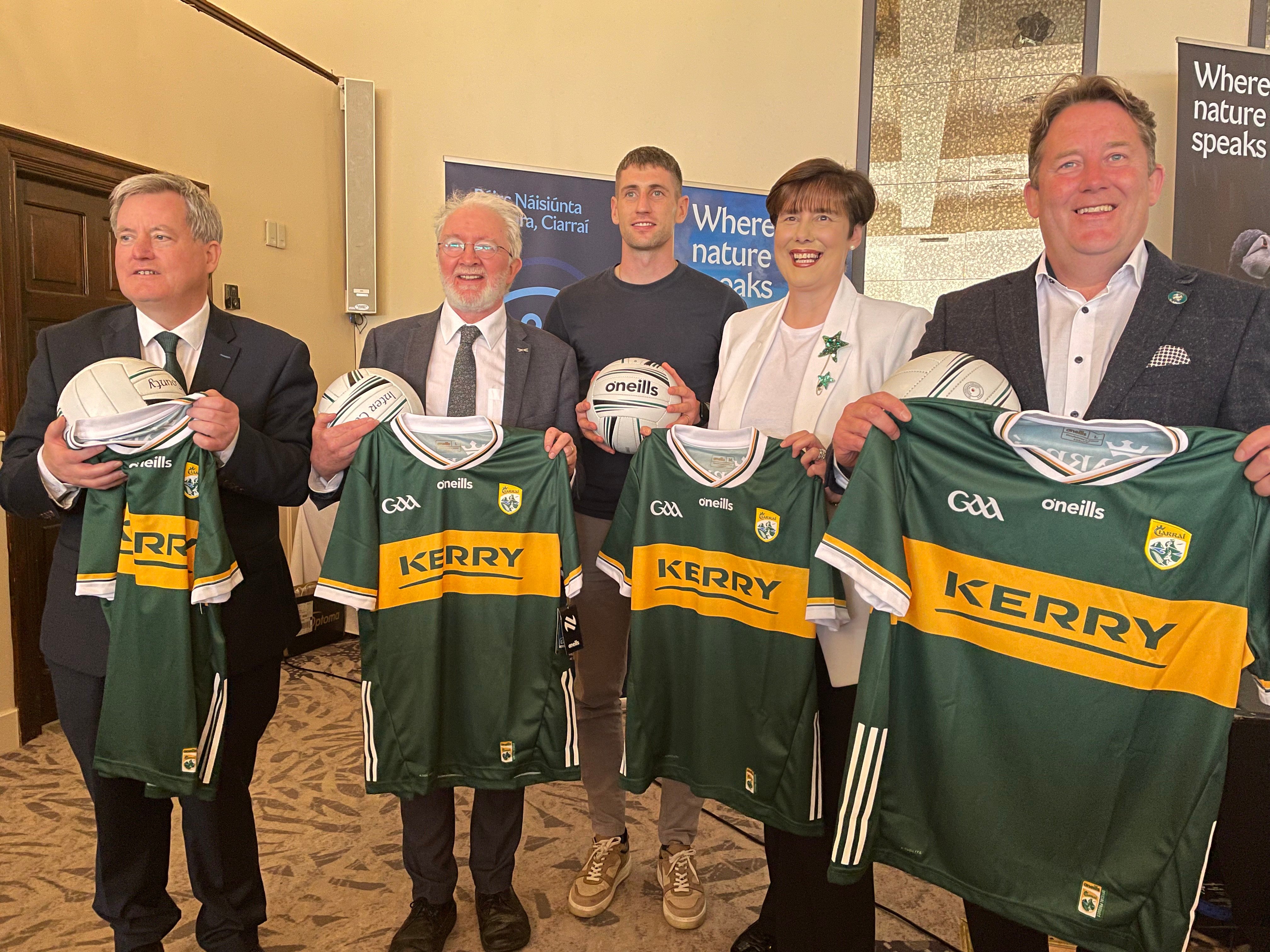Minister of State Kieran O'Donnell, Minister of State Malcolm Noonan, Kerry footballer Paul Geaney, Minister for Education and Kerry TD Norma Foley and Minister for Housing Darragh O'Brien