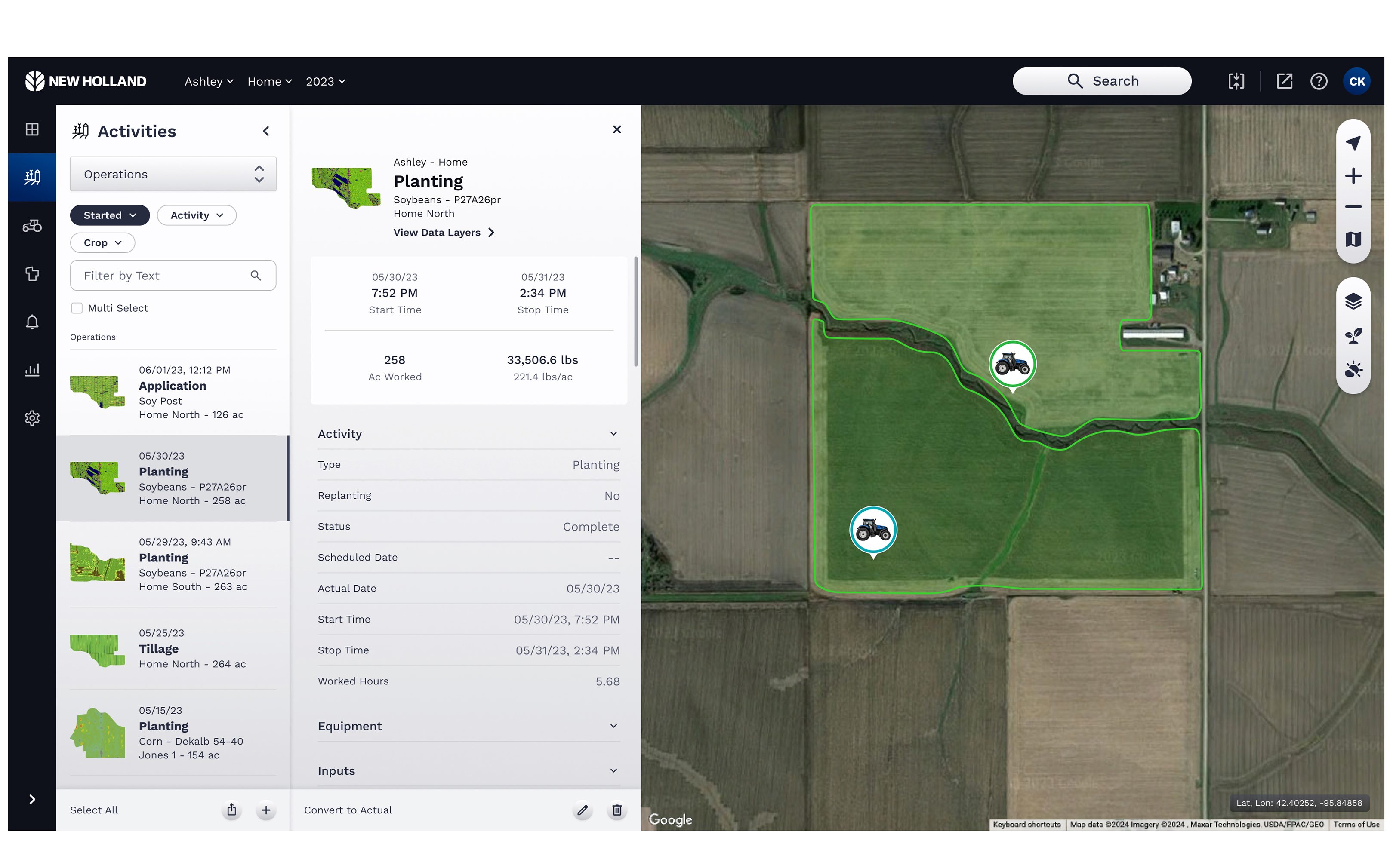 The latest software from New Holland brings together the whole fleet into one app