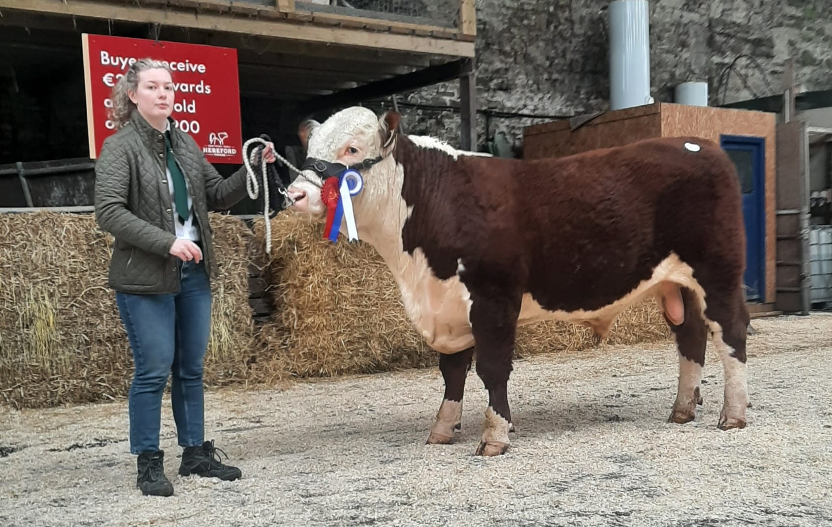 Reserve champion Droumdaniel Christopher with breeder Clodagh Lynch