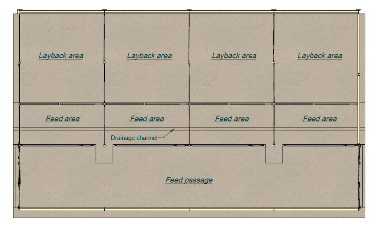 Layout of the new calf shed. Source: Teemore Engineering