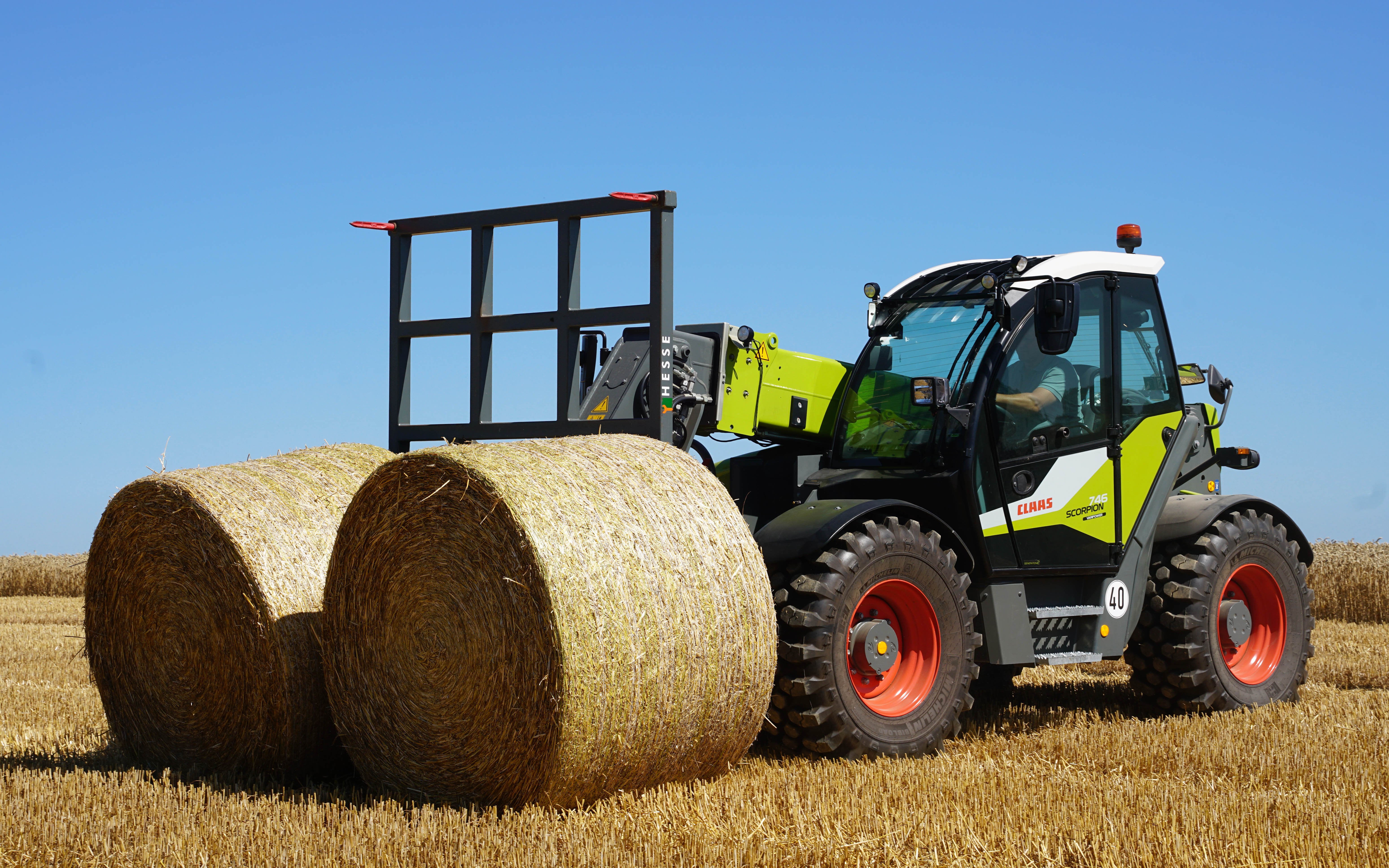 A Scorpion 745 Telehandler in its more natural habitat of northern Germany