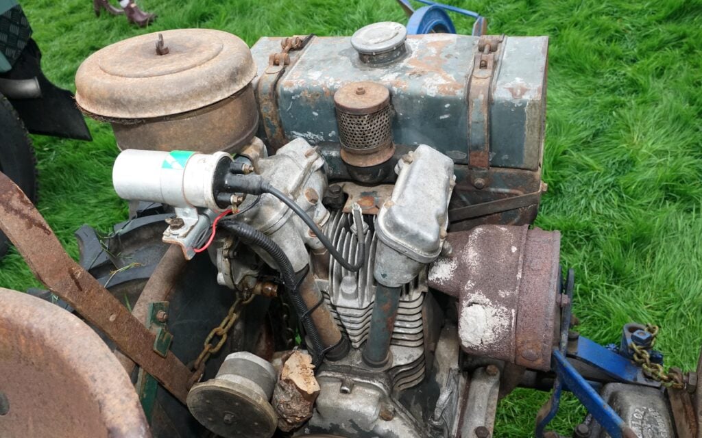 The air-cooled Bernard engine may be noisy but still runs perfectly with a coil based ignition