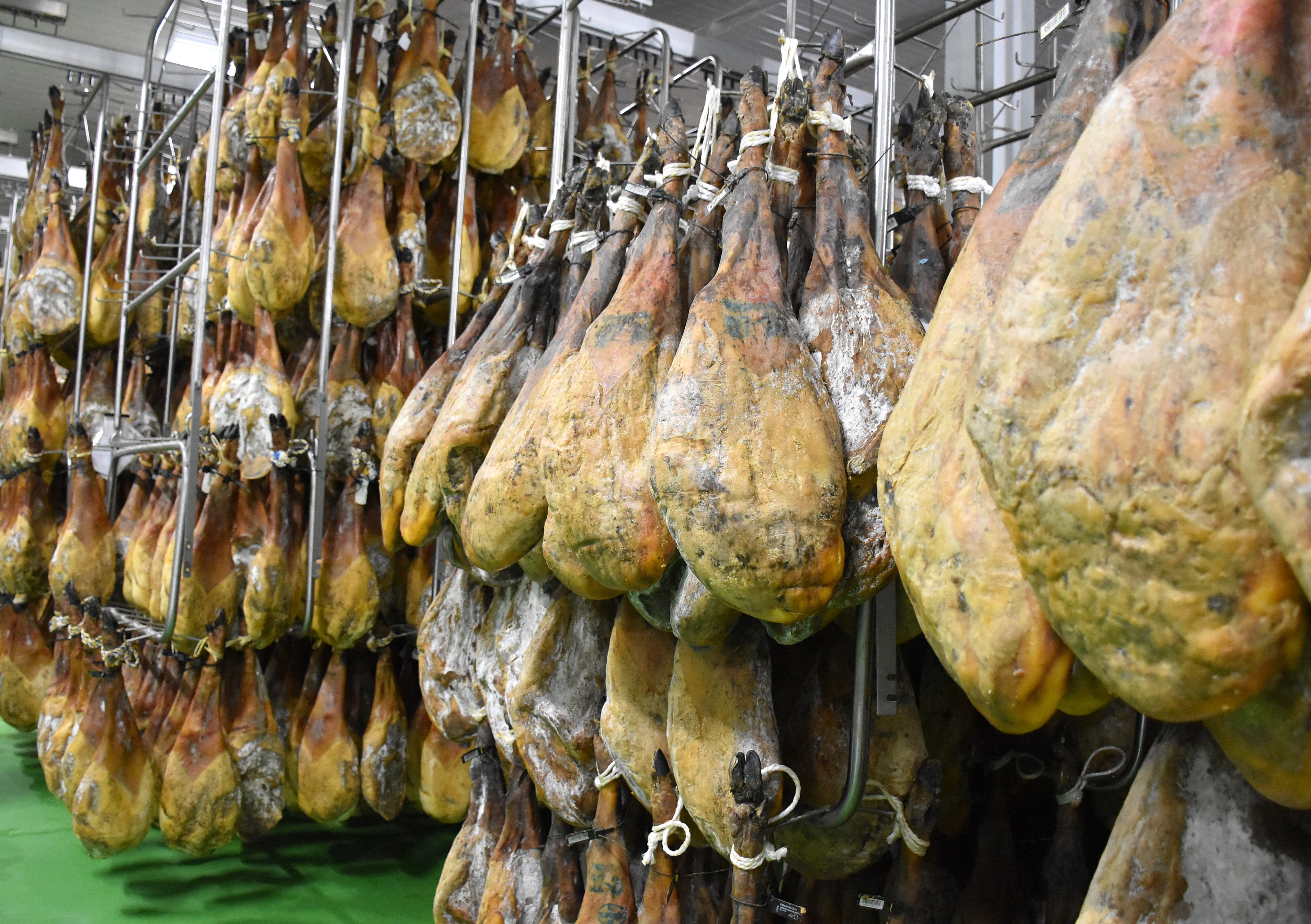 Hams are left to mature for up to four years