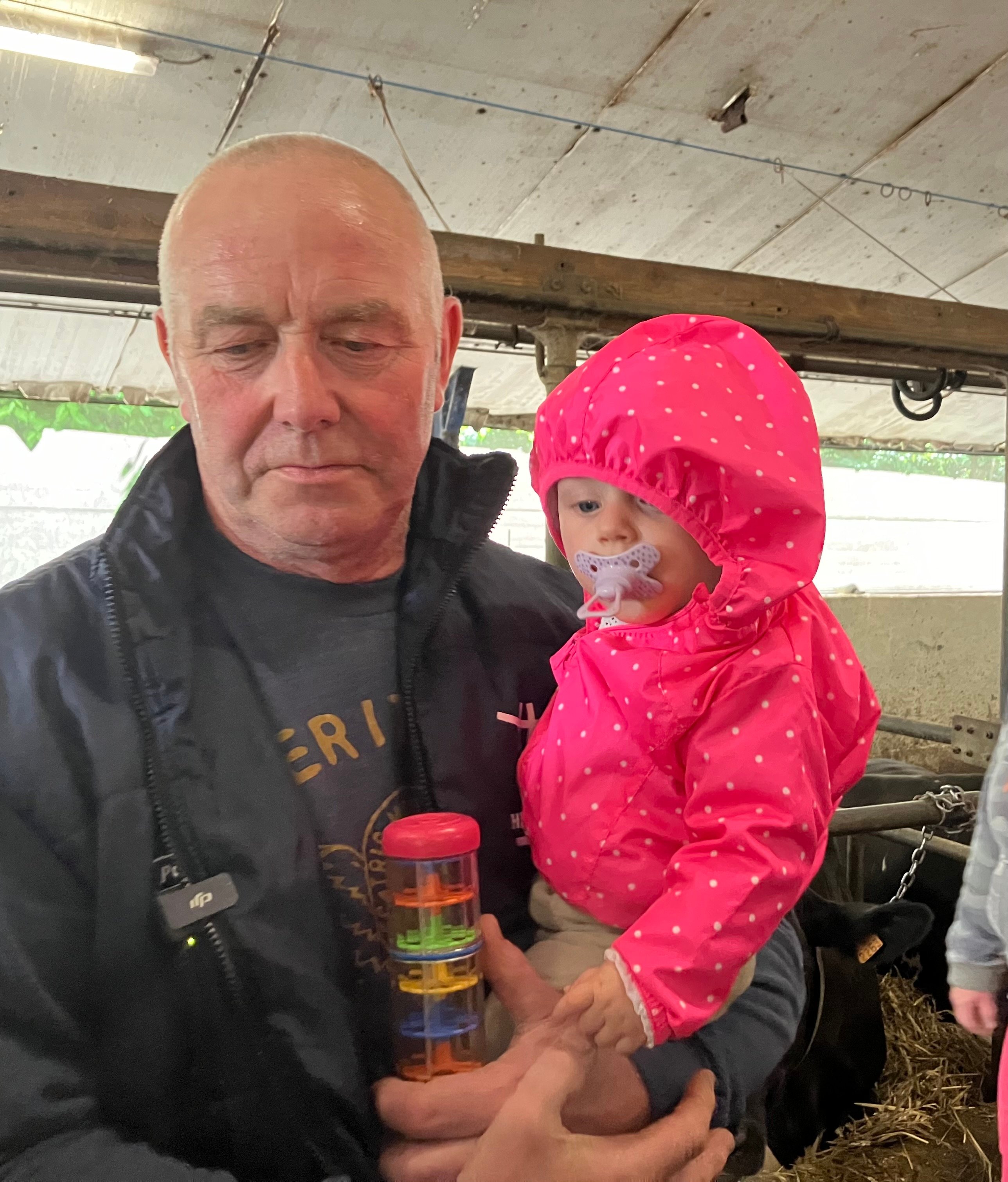 Godfriaux pictured with his granddaughter