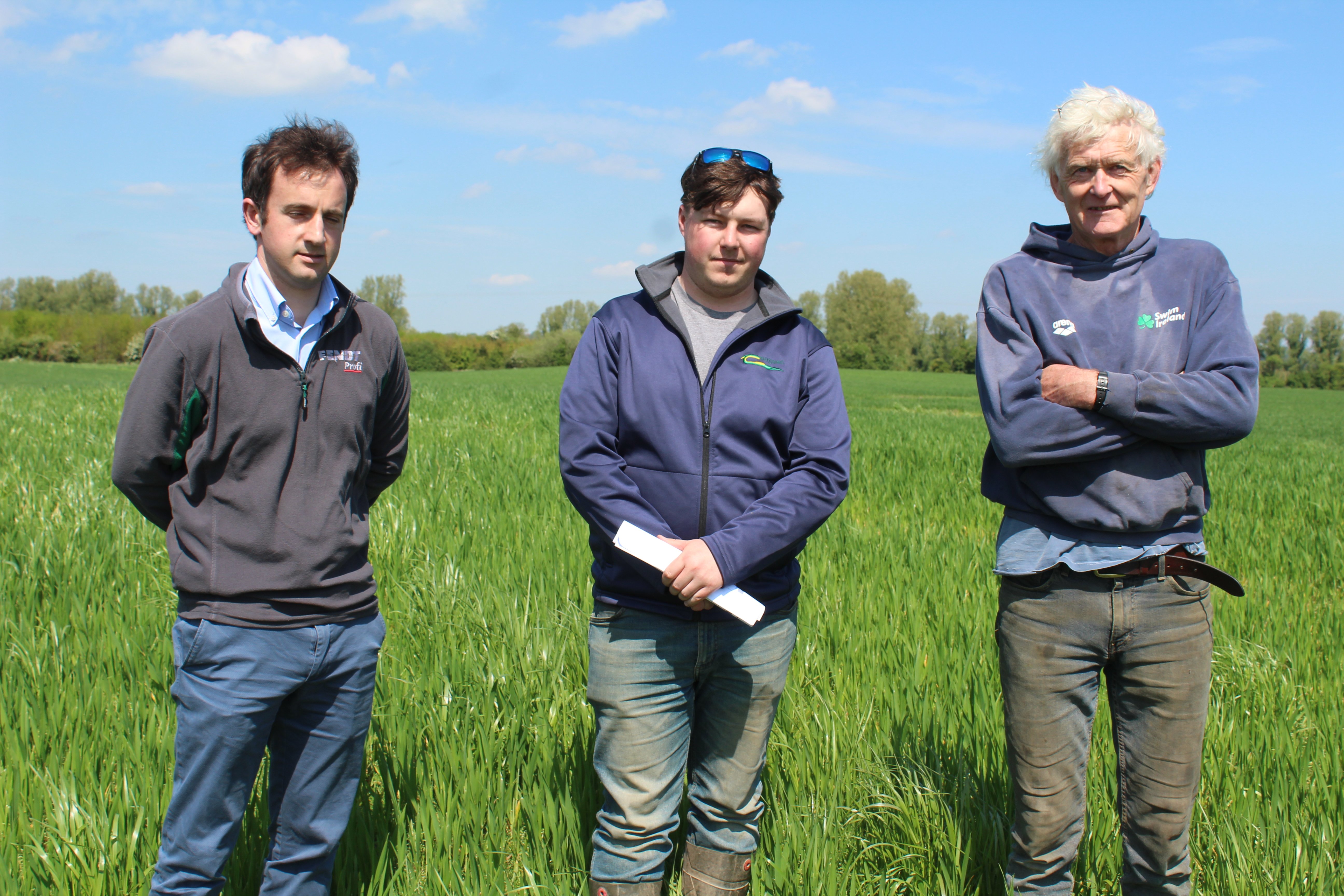 Attending the north Dublin crops walk (l-r): Max Potterton, IFA; Owen Maleady, UCD/Teagasc; and Ken McCarthy, The Ward, Dublin Airport