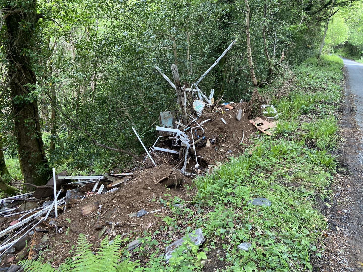 A significant amount of material was dumped. Image Source: Cllr Pat Kennedy
