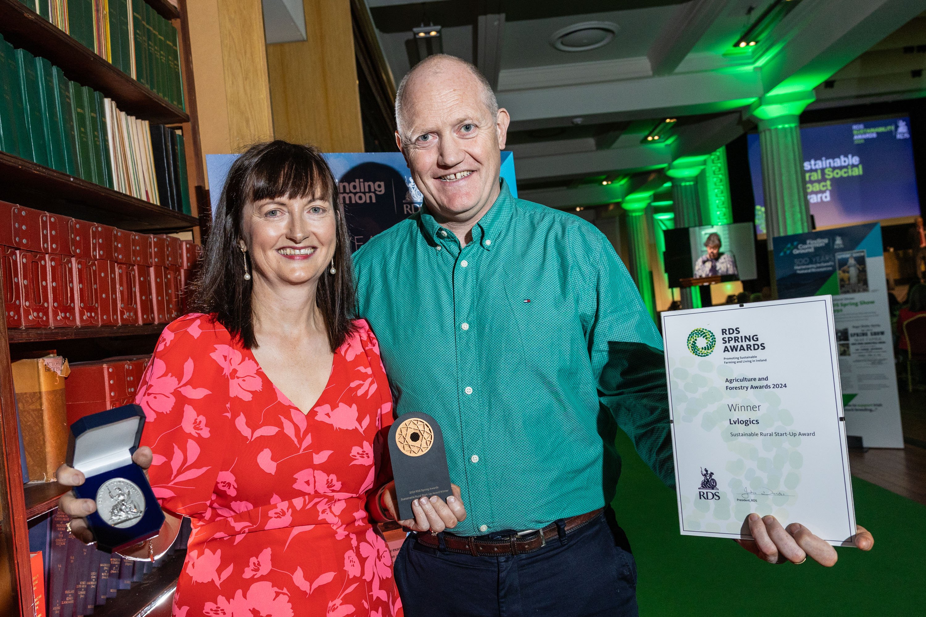 2024 RDS sustainable rural start-up award winner, Lvlogics, Eileen and Barry Finnegan