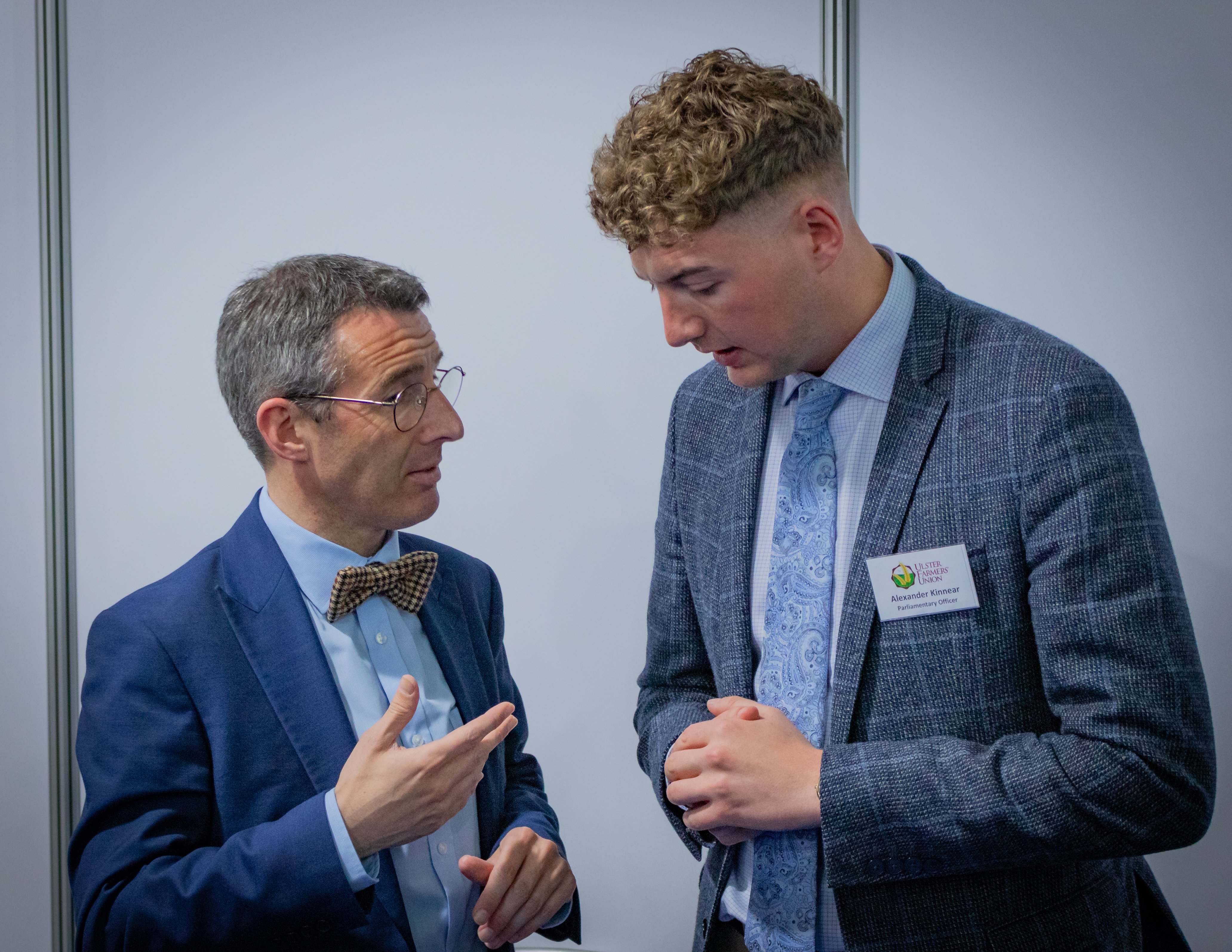 (L-r) Minister of Agriculture, Environment and Rural Affairs, Andrew Muir and Alexander Kinnear Source: NIVA and BVA NI