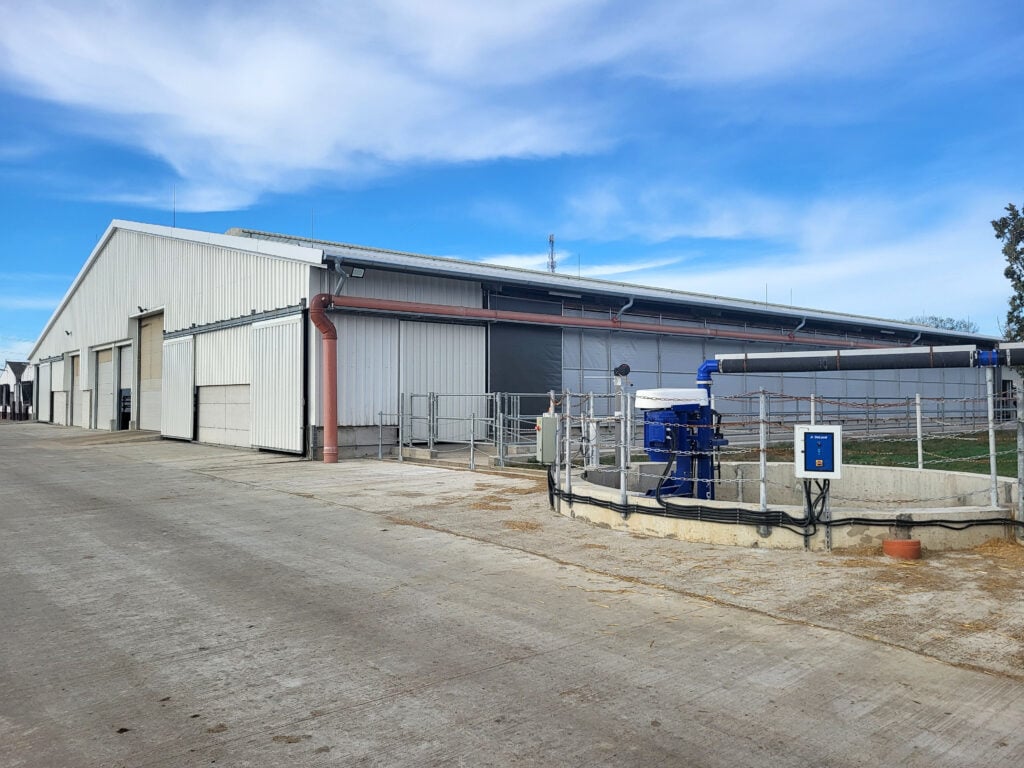 New sheds and a liquid manure system have been installed recently