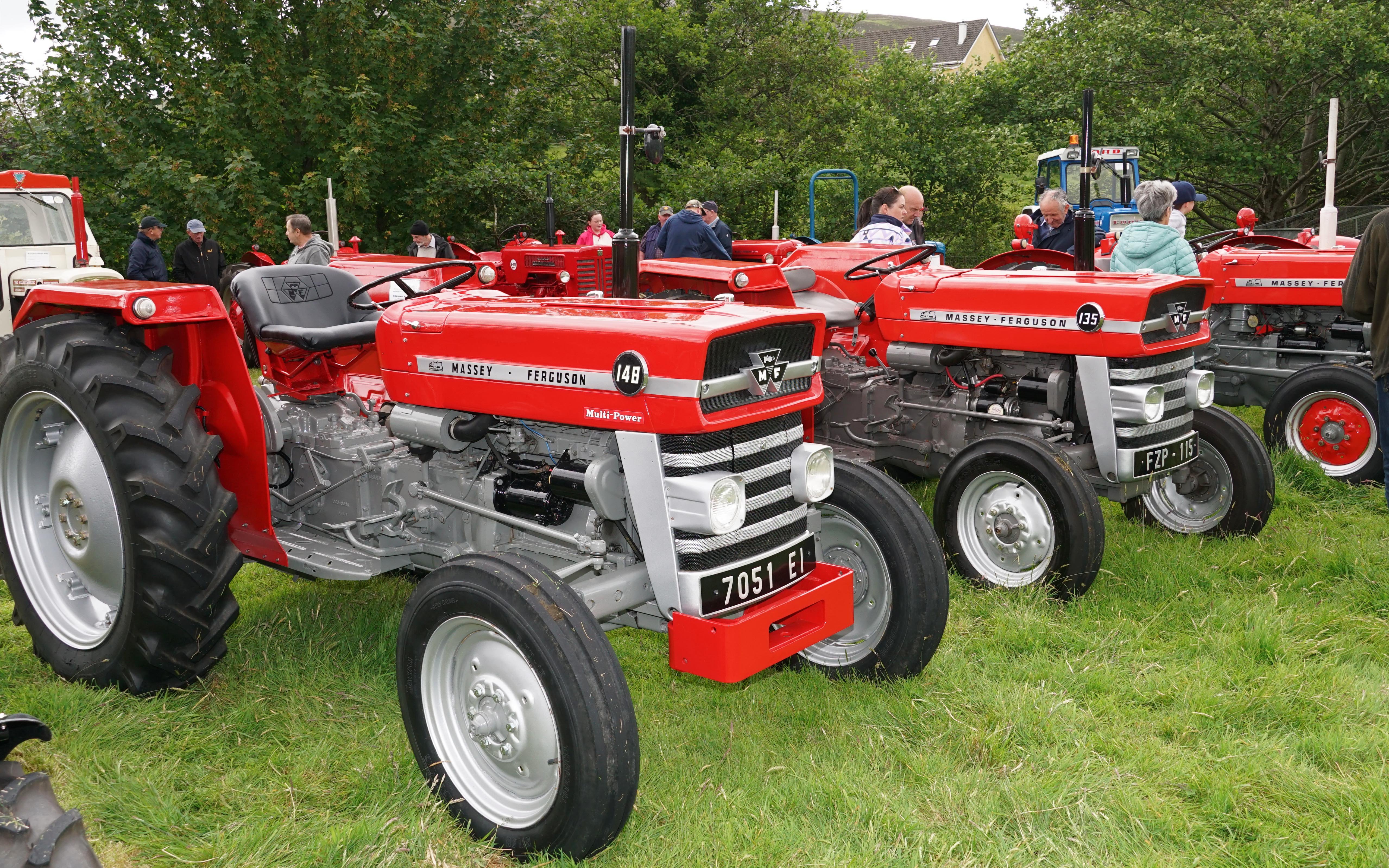 Three well-kept Massey Fergusons. The 49hp MF 148 was released in 1971 and sold as an alternative to the 45hp of the MF135
