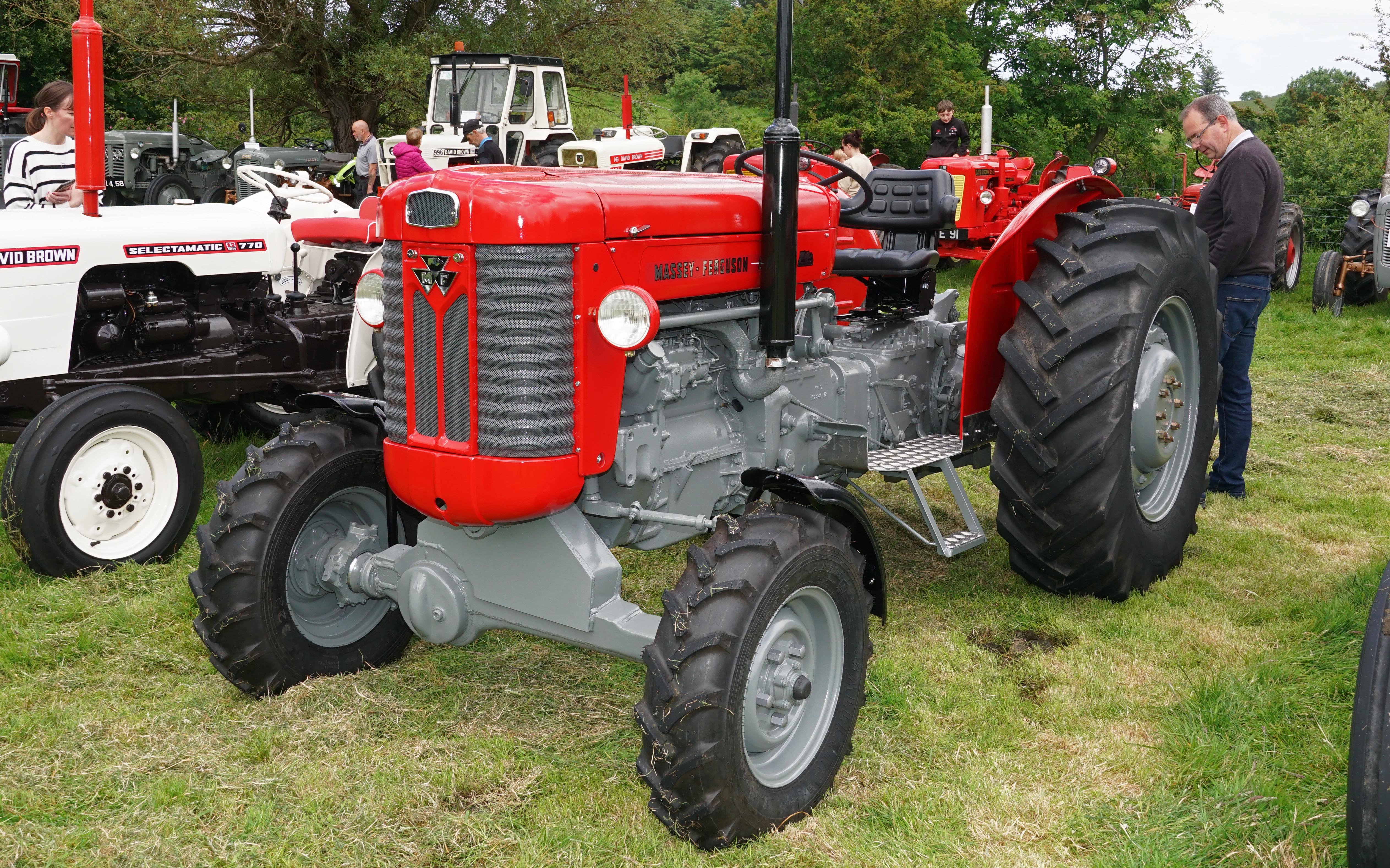 Grafting a Land Rover front axle onto a MF 65 has resulted in this tractor, although it is only used for shows