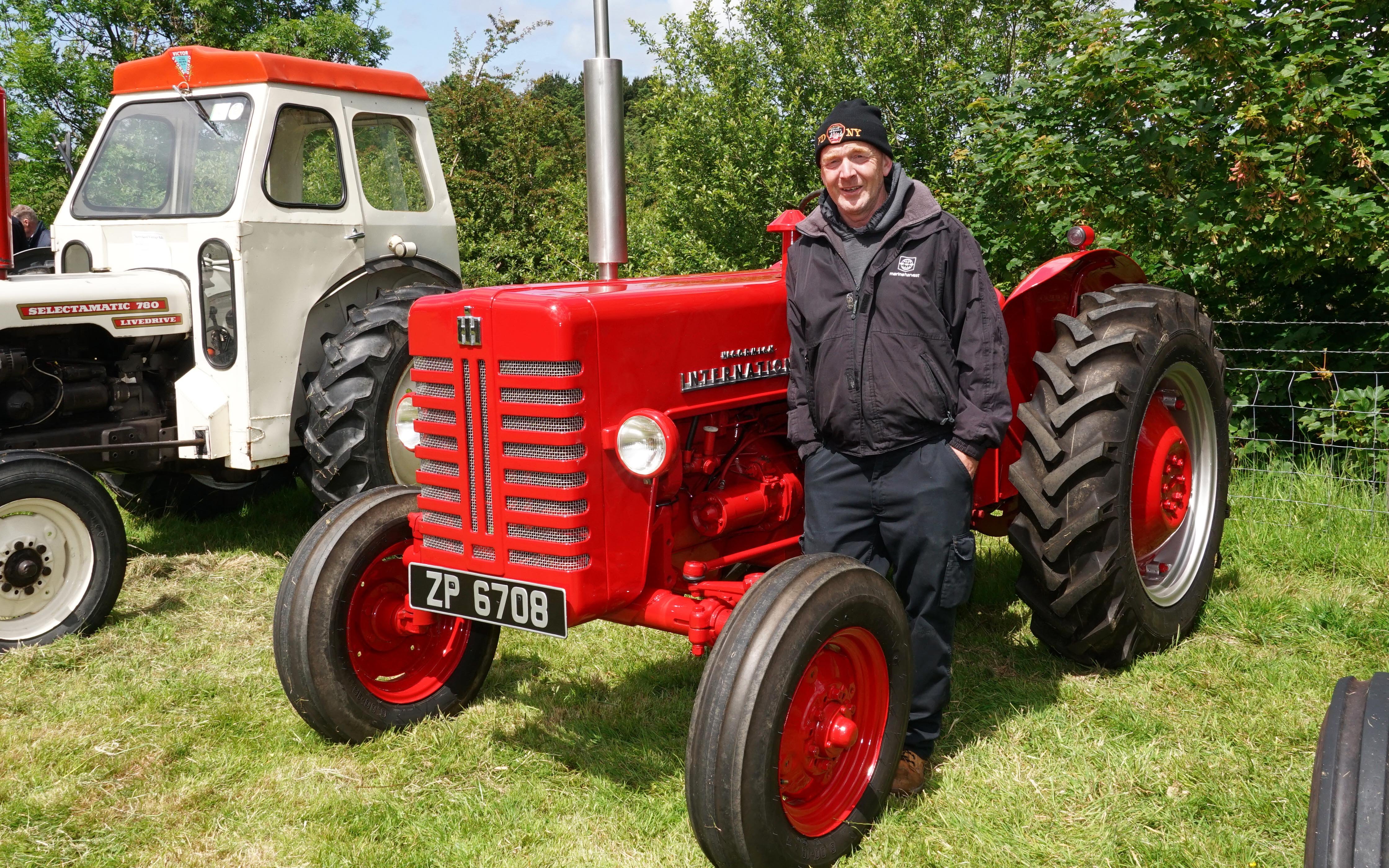 James Gallagher with his International B250 which appeared in a very smart condition on the day