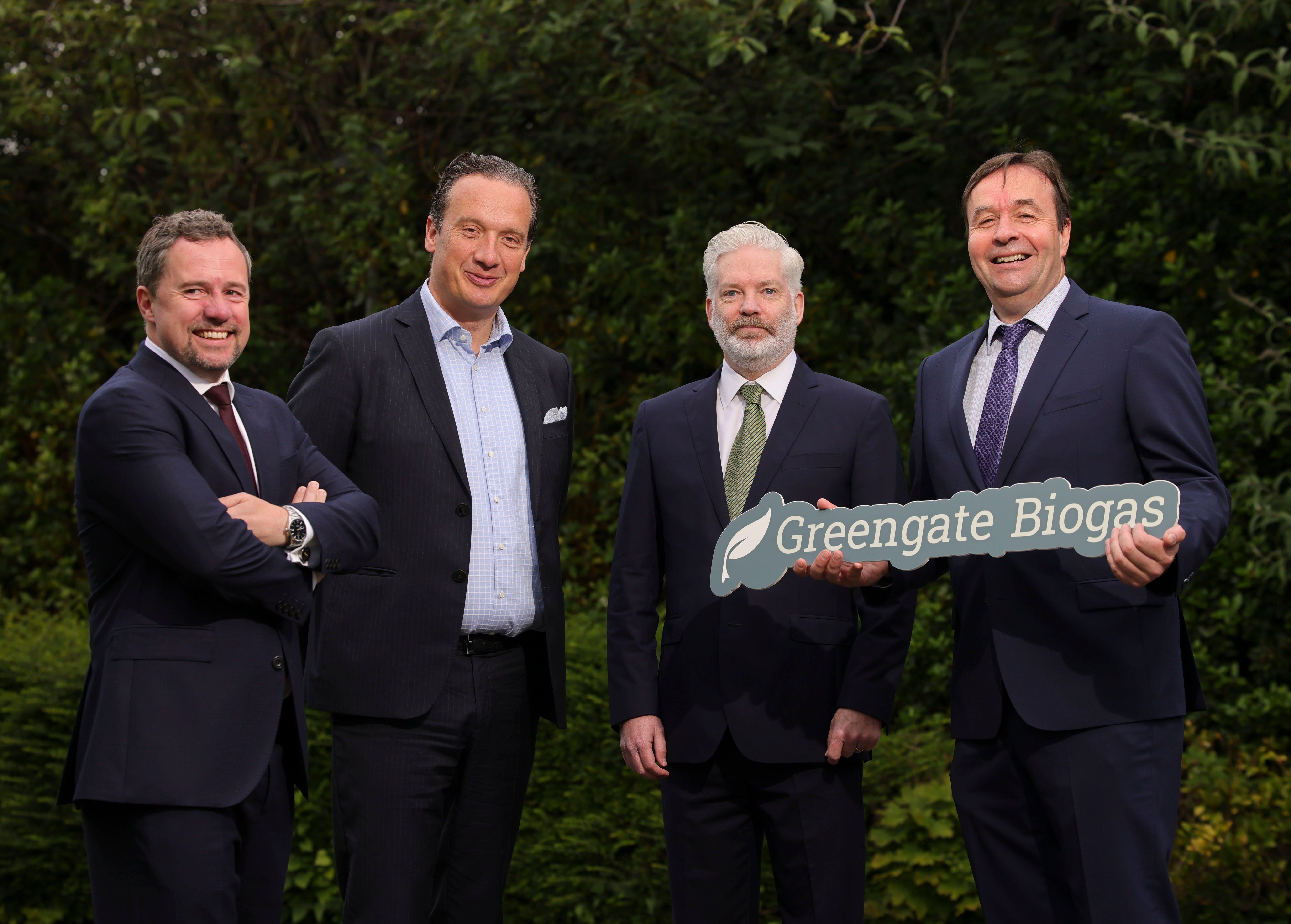 L-r: Edward Lilleystone, Greengate Biogas; Andreas F. Brandt, partner at CIP; Andrew Bernard, CEO of Greengate Biogas; and Leon Mekitarian, Greengate Biogas