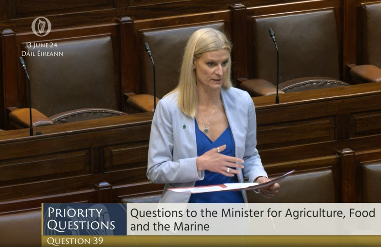 Minister of State at the Department of Agriculture, Food and the Marine (DAFM) with responsibility for forestry, Pippa Hackett