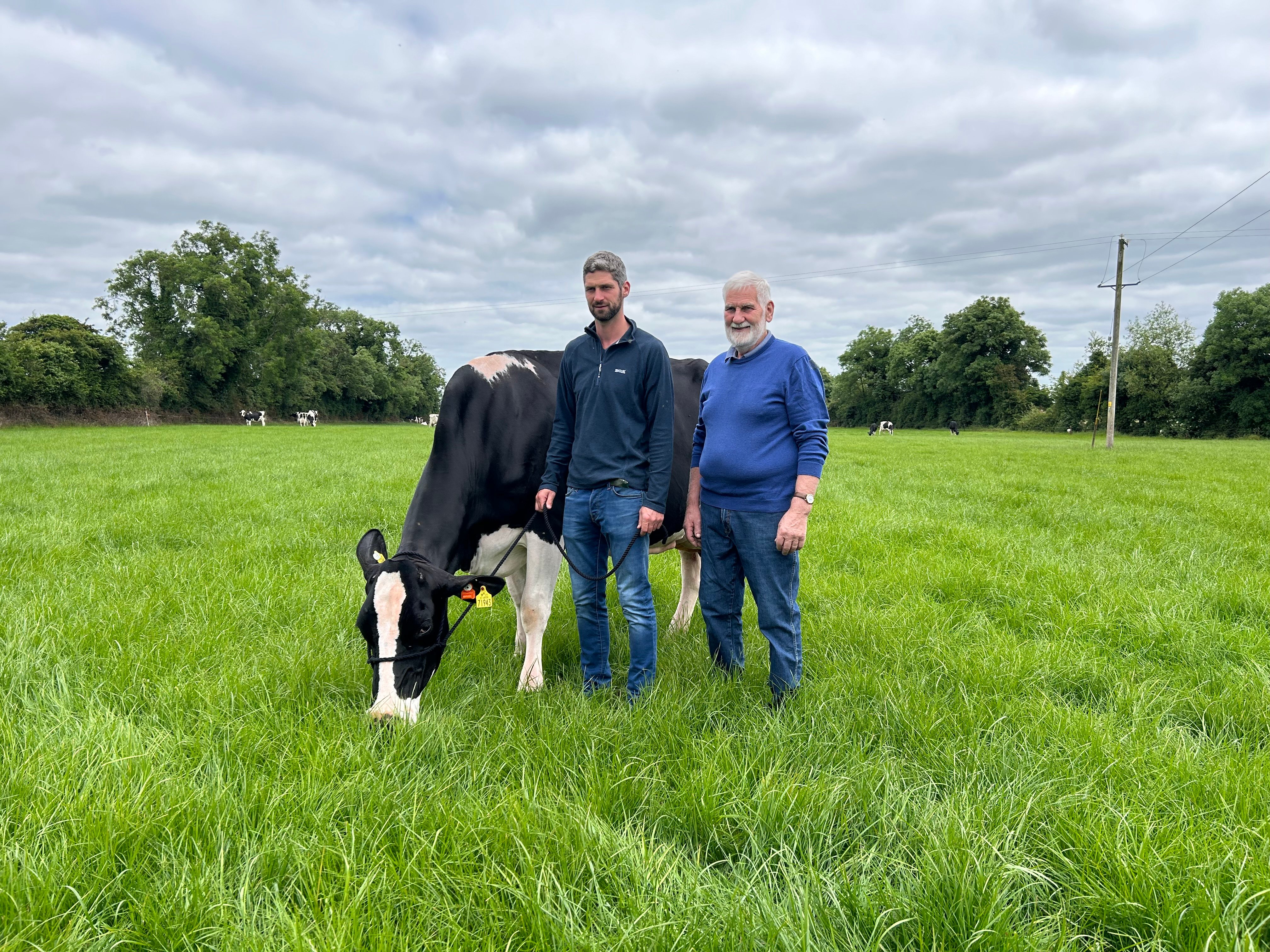 Kevin and Joe Doran with one of the cows