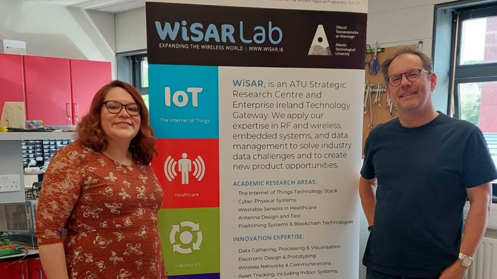 L-r: Dr. Karla Munoz Esquivel and Dr. Nick Timmons, ATU