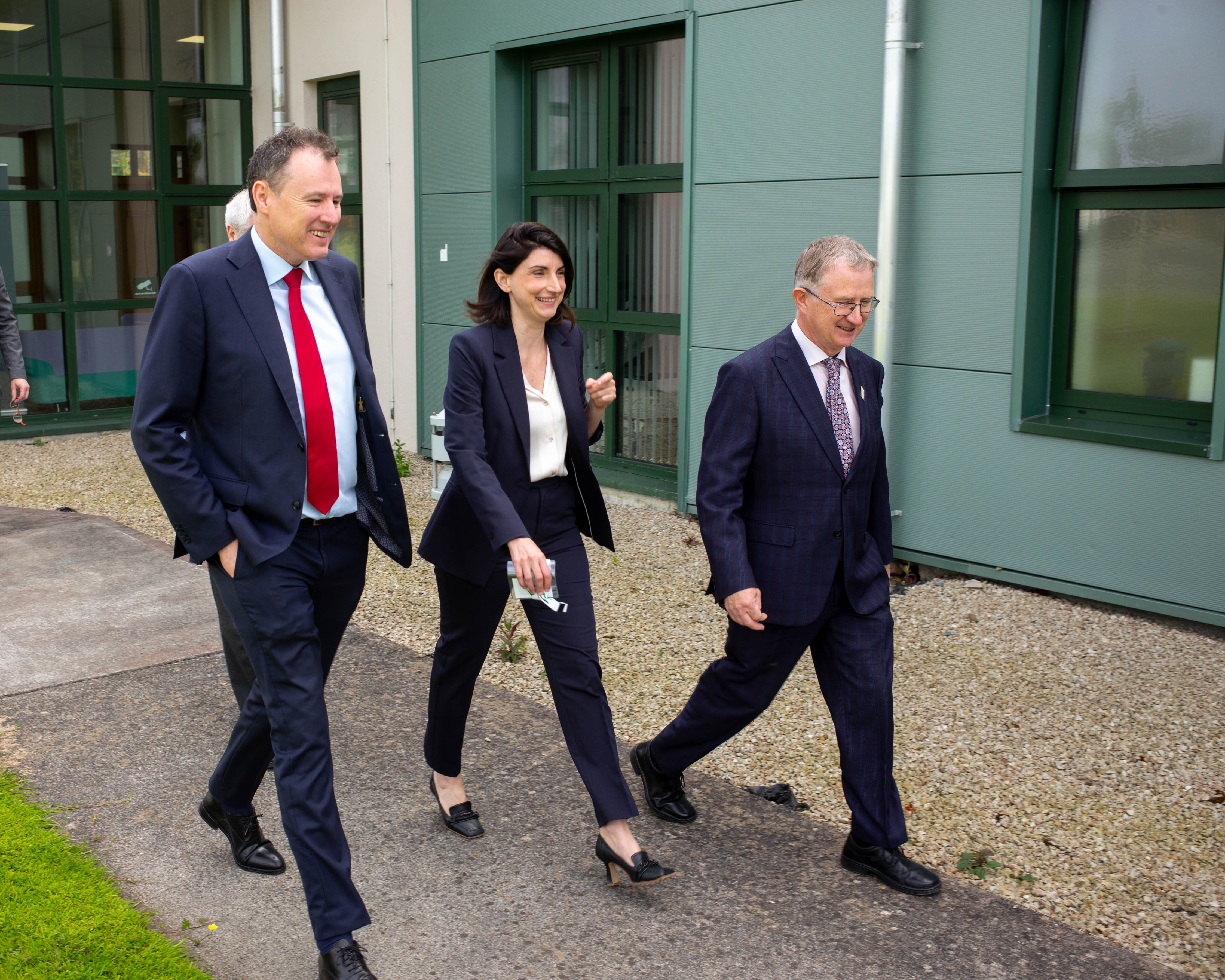 Agriculture minister, Charlie McConalogue; Dr. Giulia Bondi, Teagasc; Prof. Frank O'Mara, Teagasc director