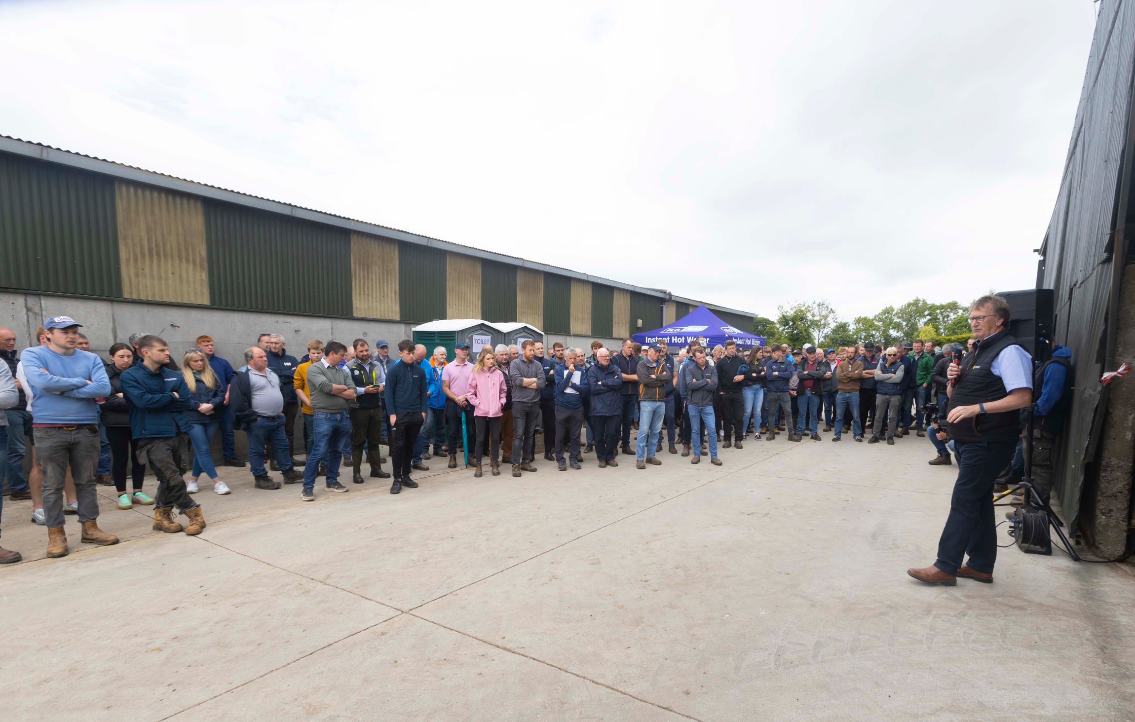 Tirlán chair, John Murphy, addressing the crowd at the event