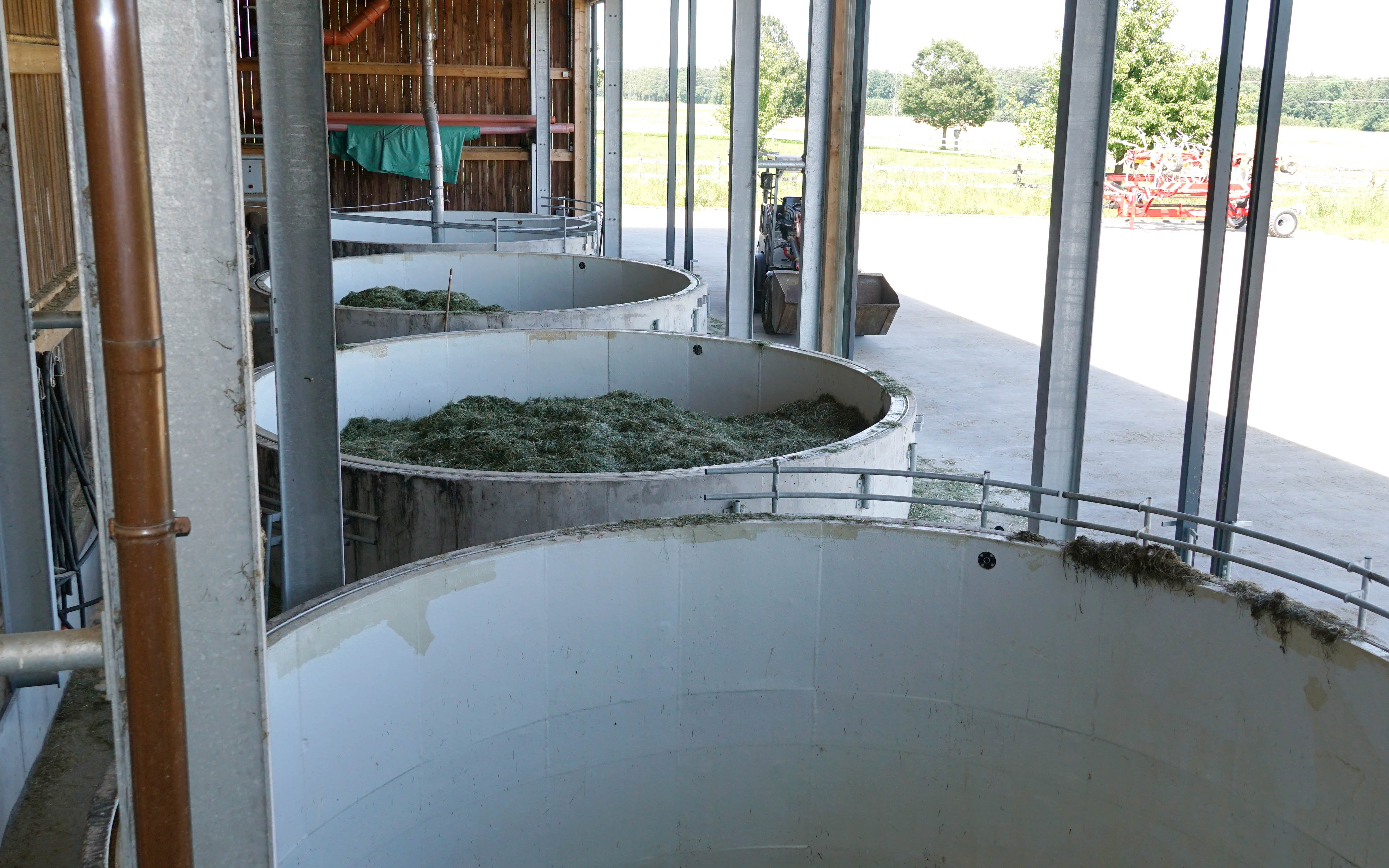 Tower silage with a difference, the tower is buried in the ground
