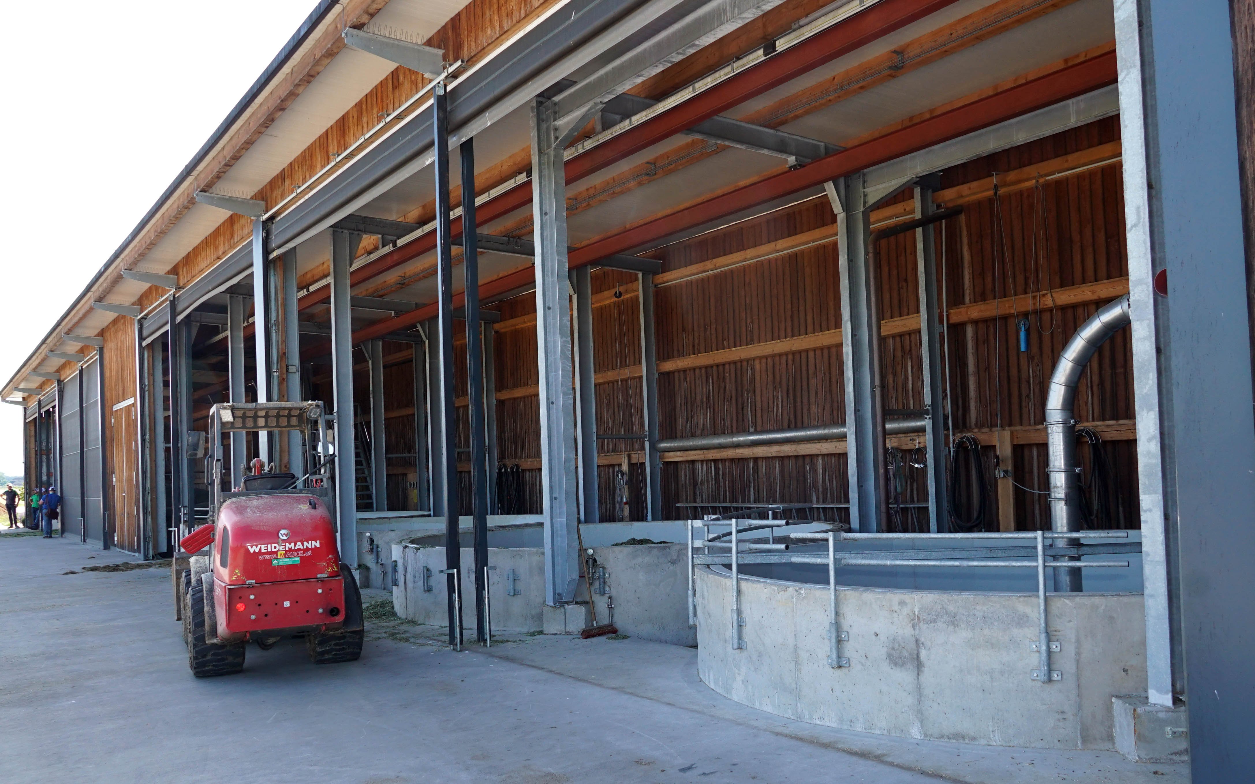 The silos are sited in their own dedicated barn
