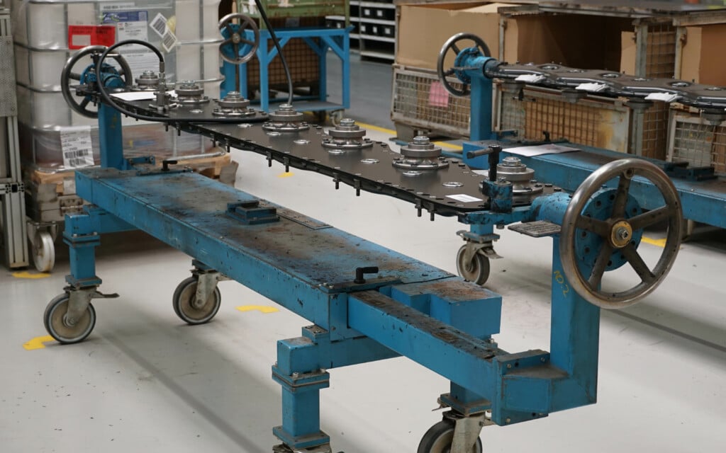 Each Max Cut bed is pressure tested before being fitted to a mower