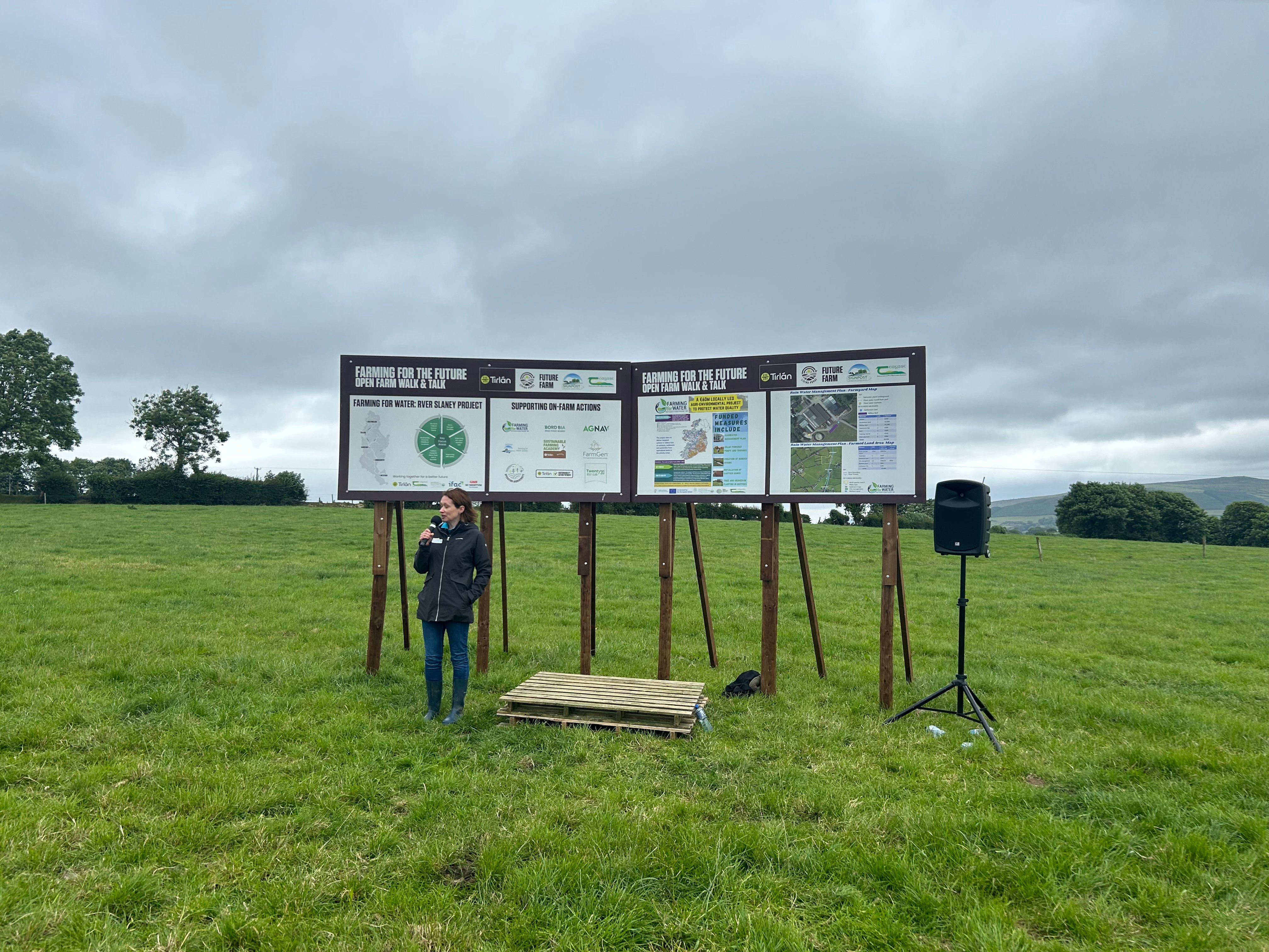 Mairead Shore of LAWPRO talking at the farm walk
