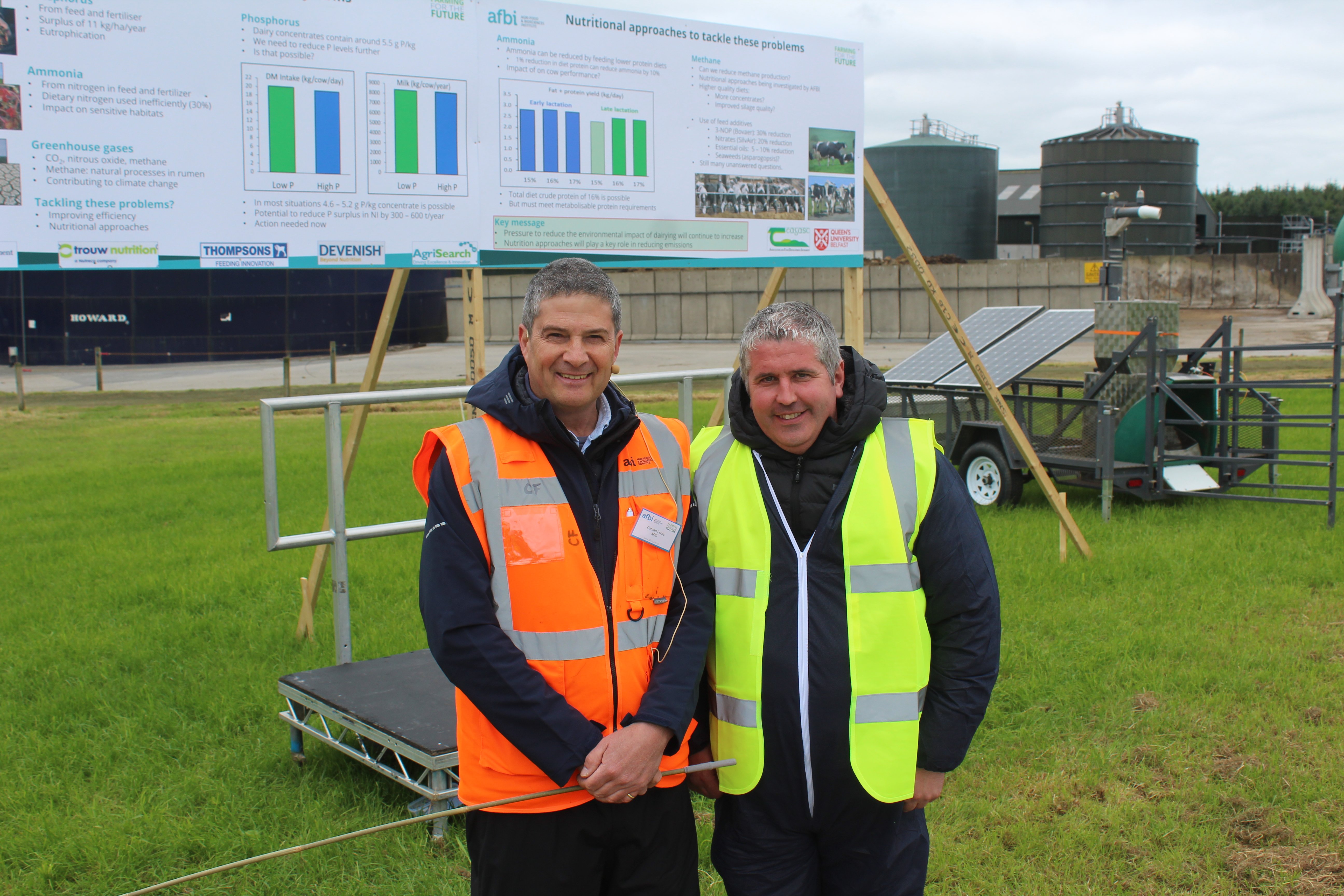 In attendance at the Farming for the Future event, (l-r): Dr. Conrad Ferris, AFBI and Niall McCarroll, Fintona, Co. Tyrone