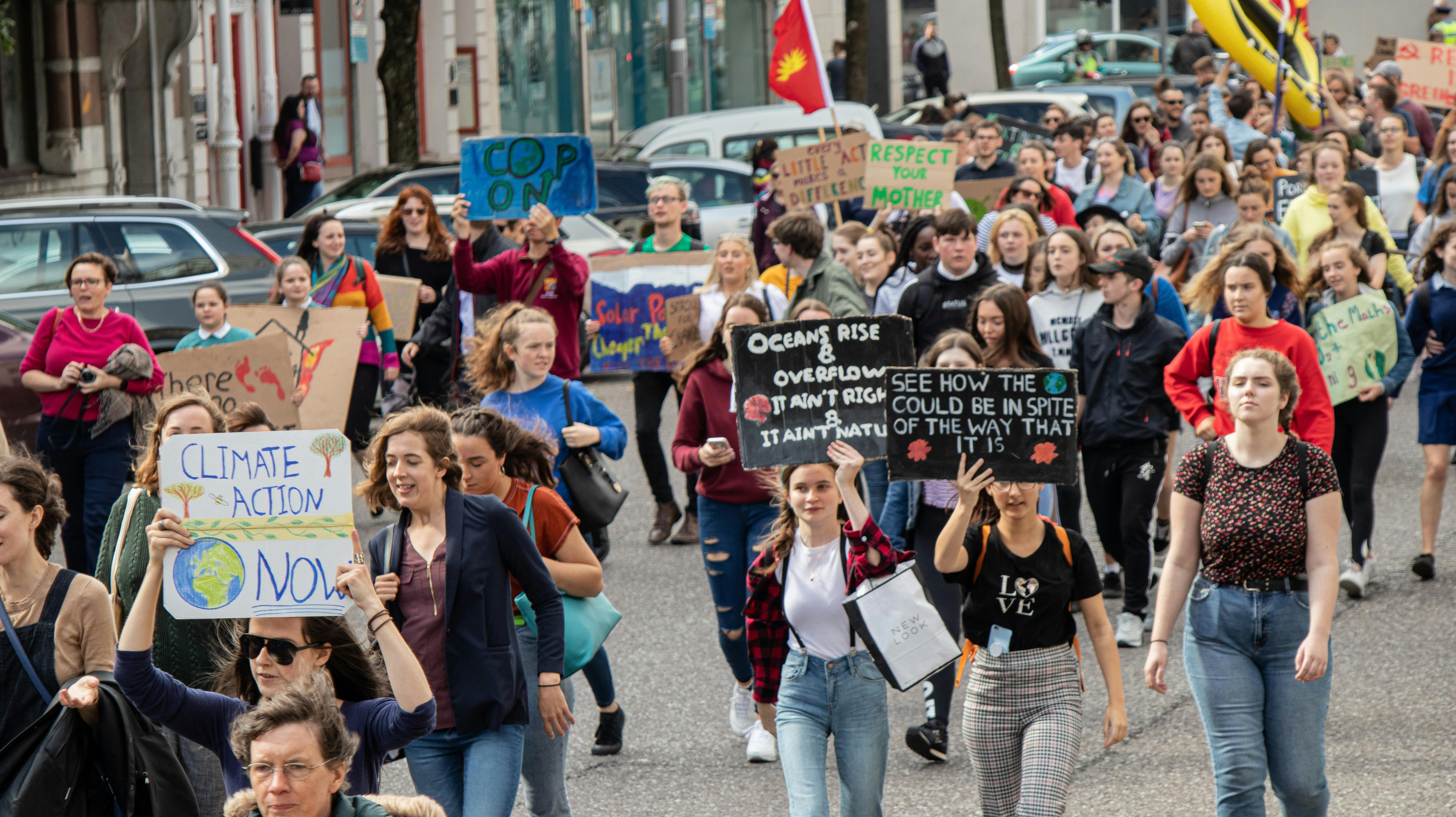 Climate action protest. Source: Pexels