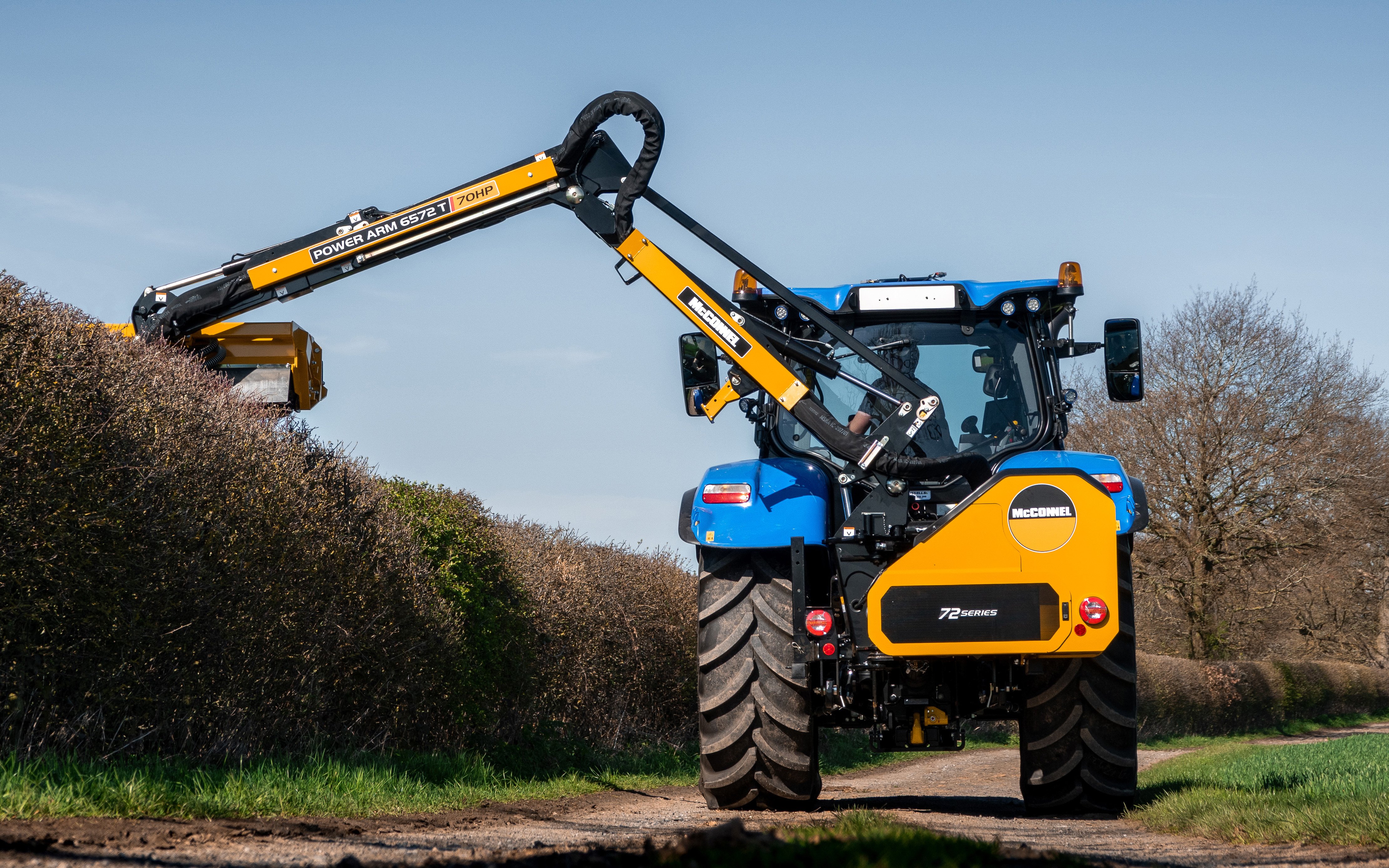 A tractor weight of at least 4,000kg is recommended to mount the new machines