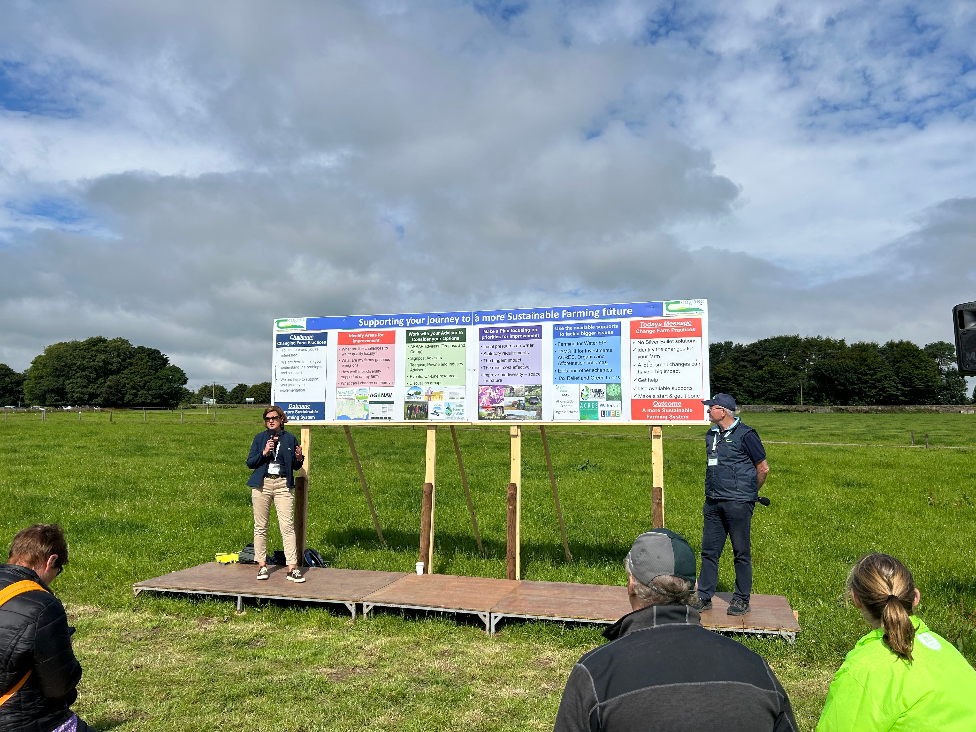 Siobhan Kavanagh and Pat Murphy talking at the event