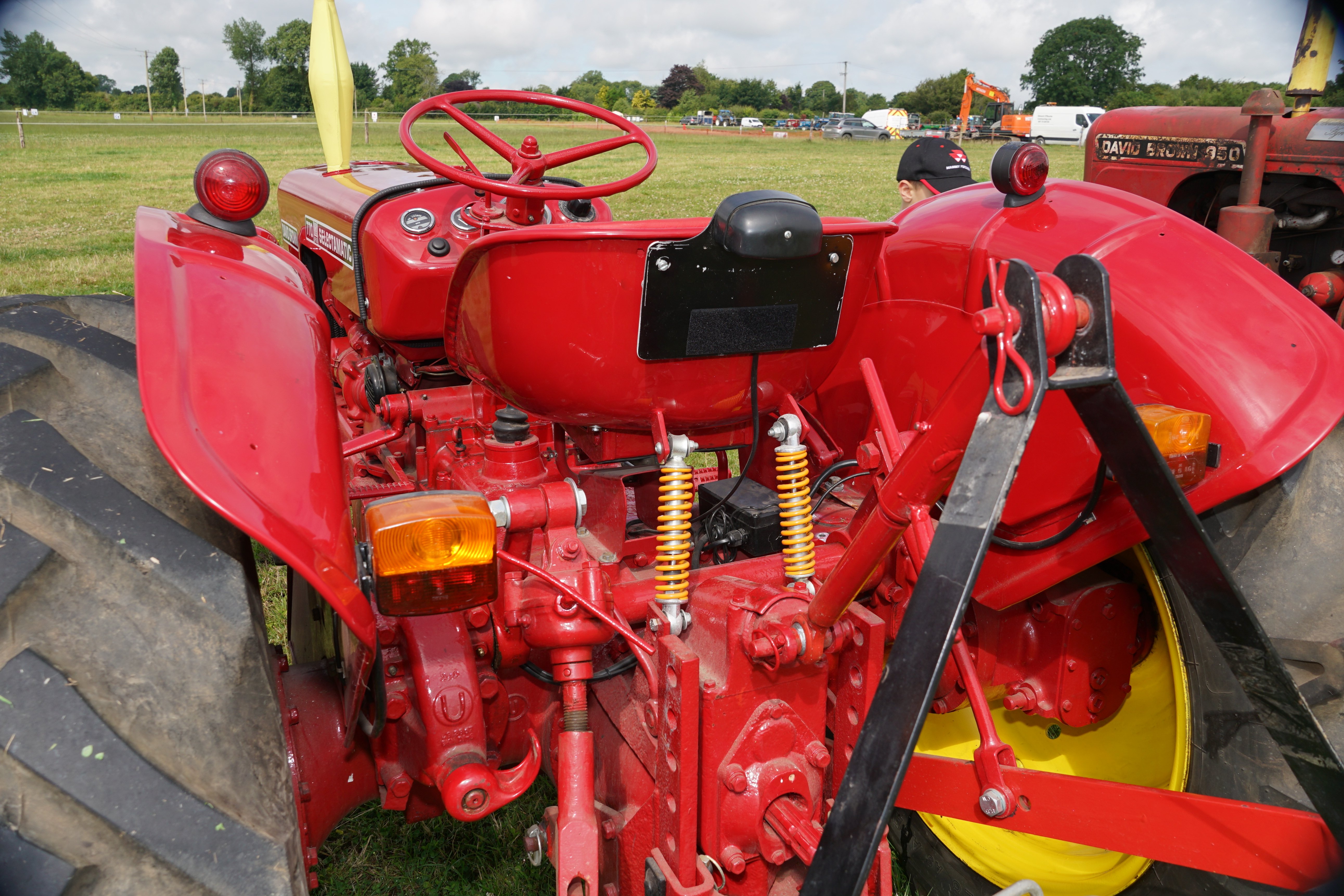 Twin shocks on the drivers seat brings relief at last on the longer tractor runs