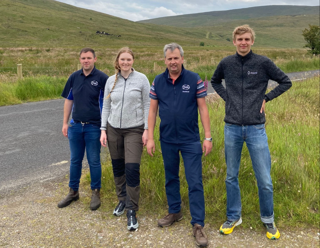 L-r: Foyle Food Group's Andrew Clarke, Ann Elinor Aasen from Monel, Wayne Acheson from Foyle Food Group and Christoffer Grindheim from Monel