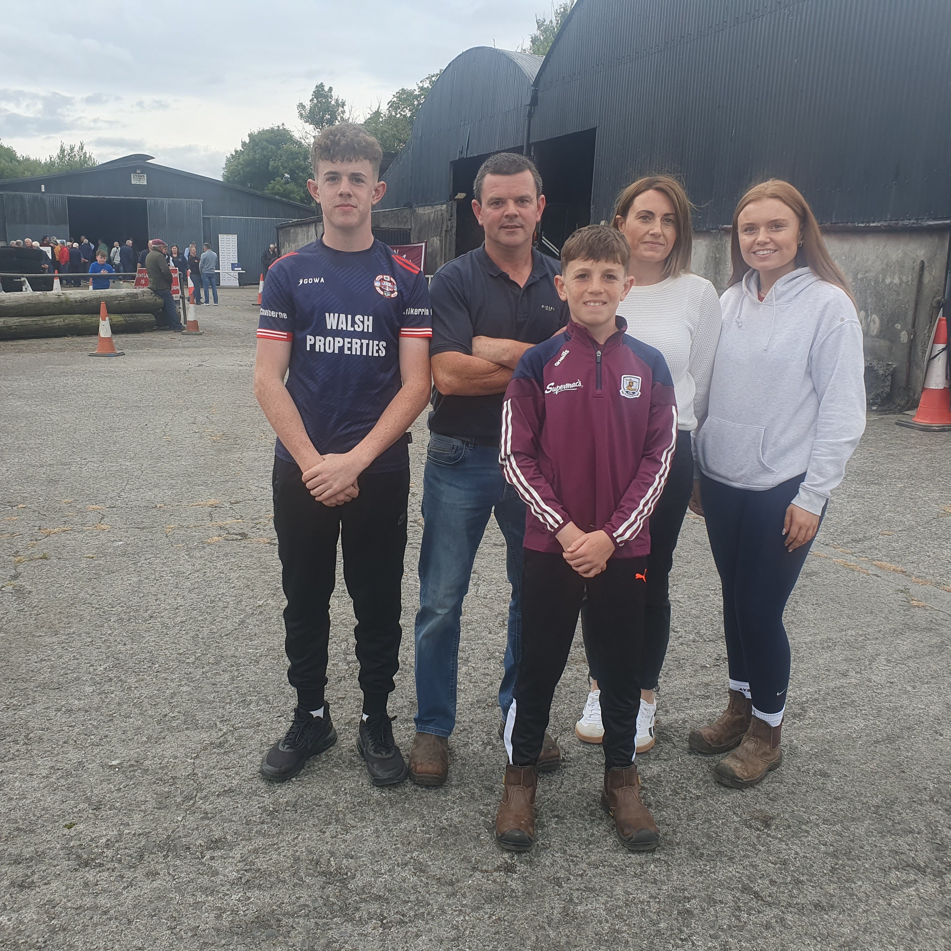 Micheál Haverty with his wife Christina and children Conor, Lorcan and Ciara at their farm in Clonberne, Co. Galway