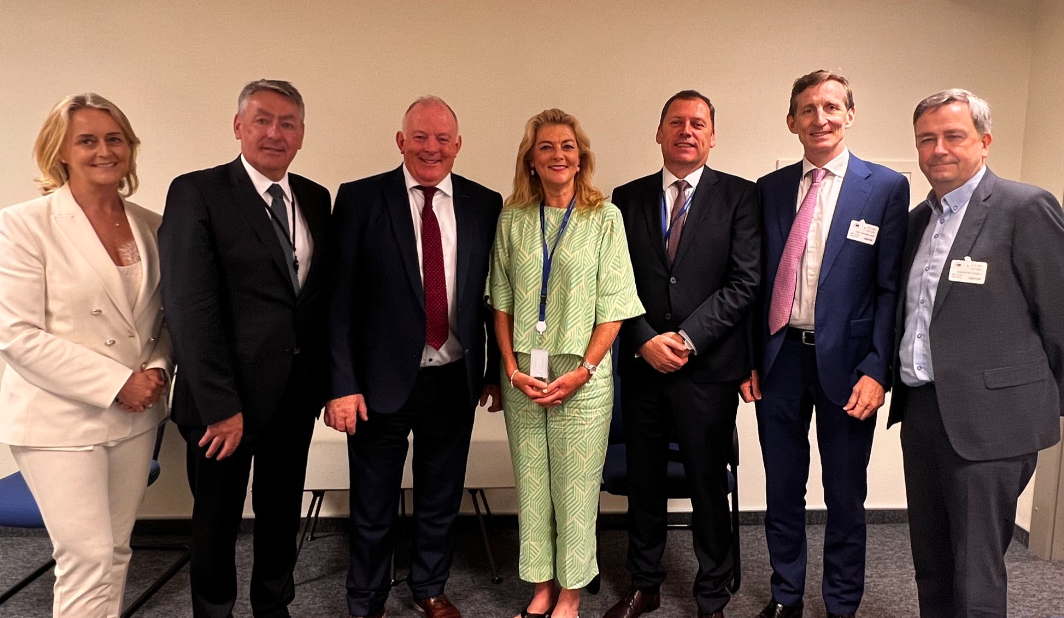 IFA delegation together with Fianna Fáil MEPs today in Strasbourg Source: @BillyKelleherEU